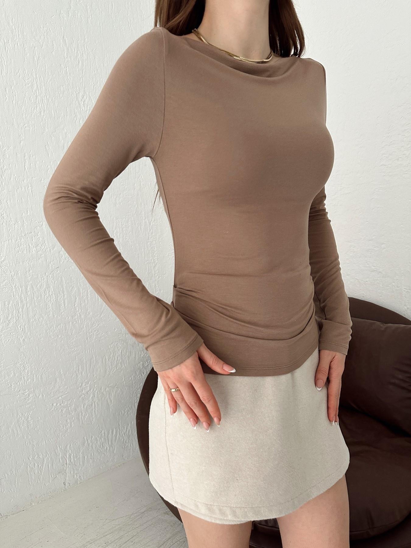 Kayık Uzun Kollu Crop VİZON