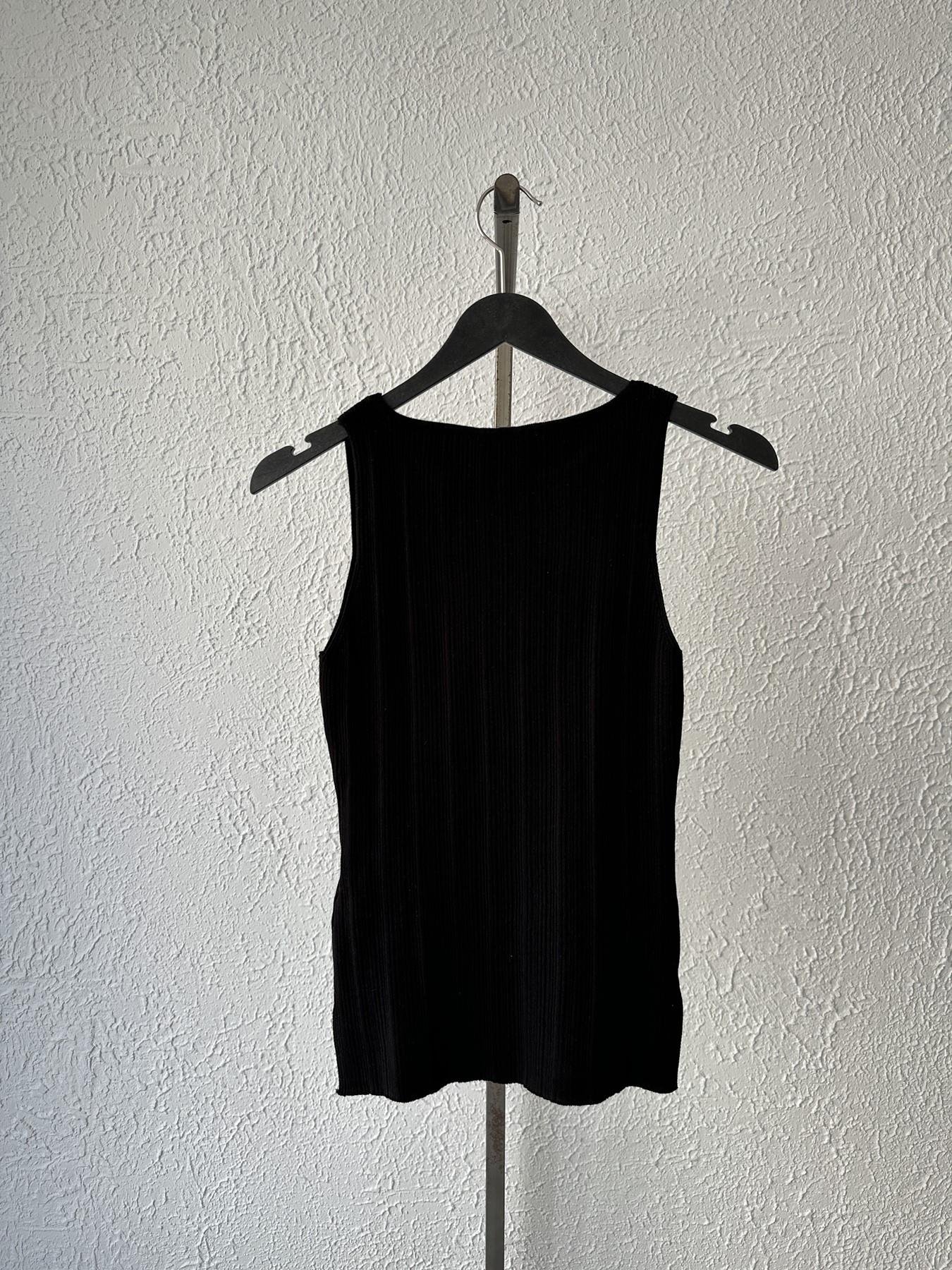 Kayık Yaka Fitilli Triko Bluz Siyah