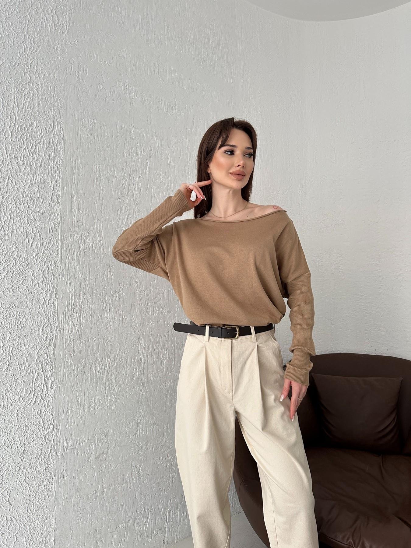 Kayık Yaka Uzun Kollu Triko BEJ