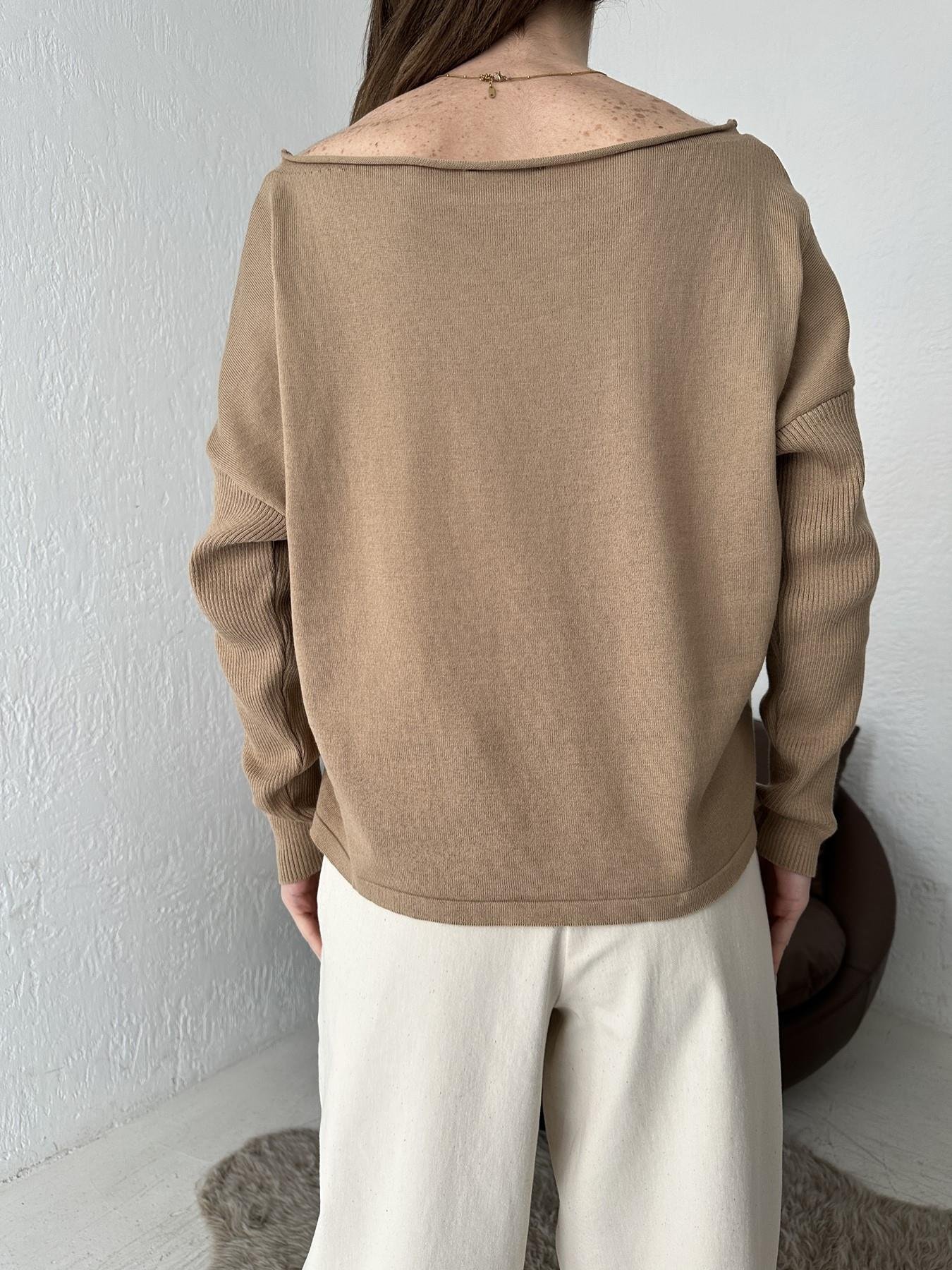Kayık Yaka Uzun Kollu Triko BEJ