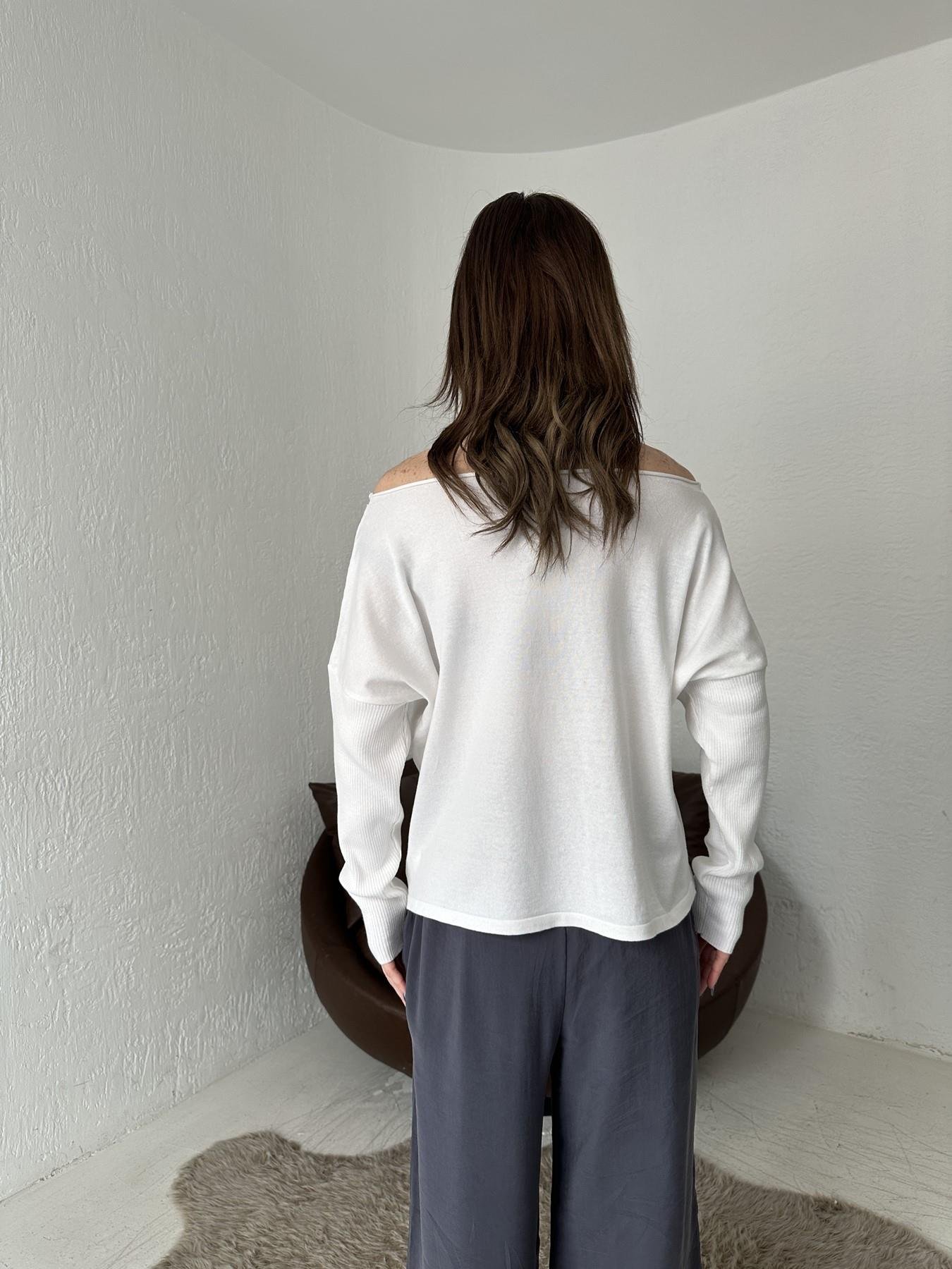 Kayık Yaka Uzun Kollu Triko EKRU