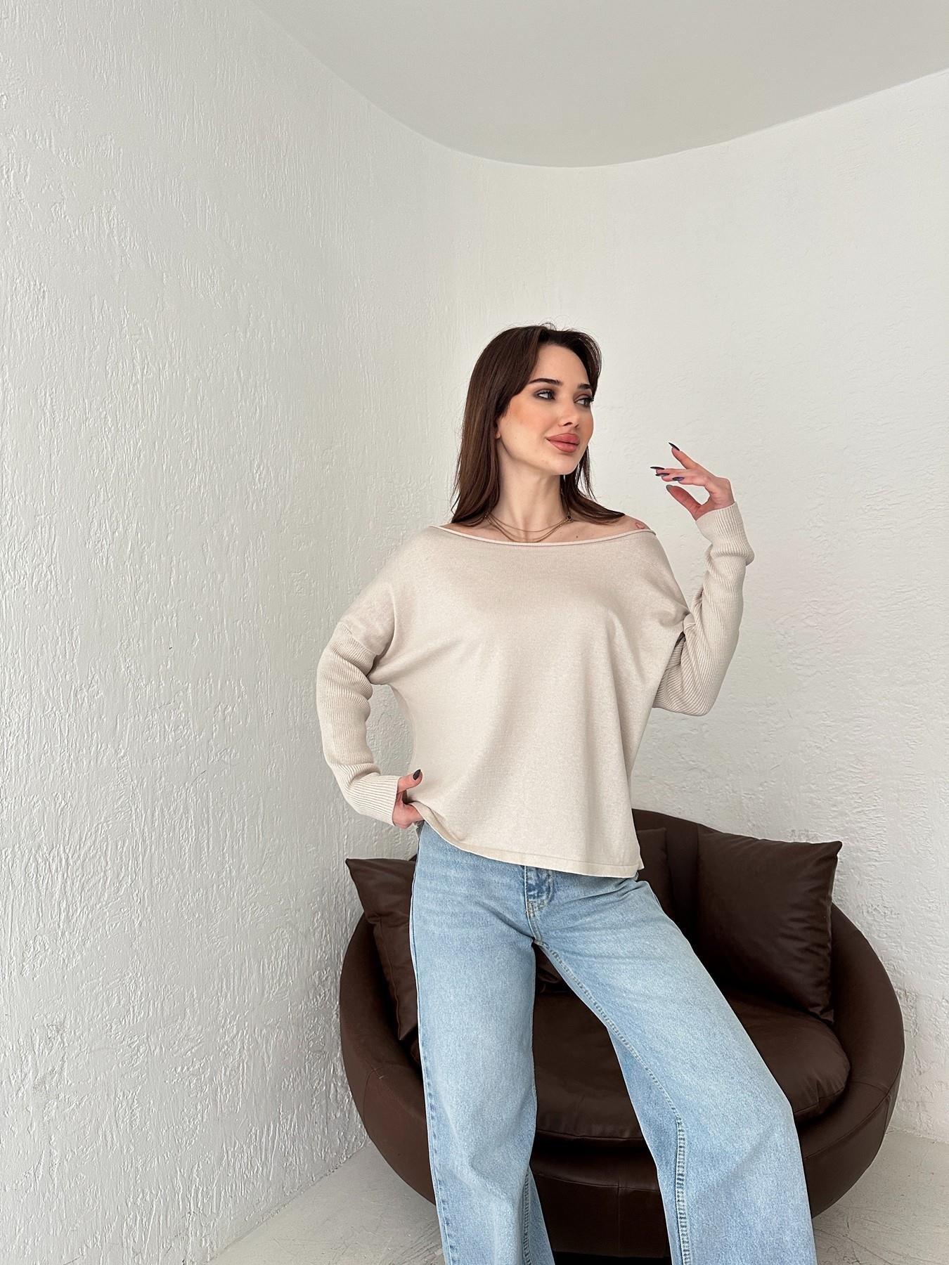 Kayık Yaka Uzun Kollu Triko TAŞ