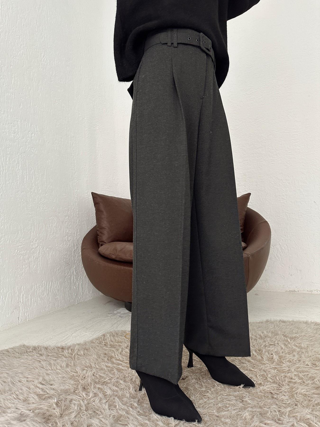 Kemerli Bol Paça Pantolon ANTRASİT