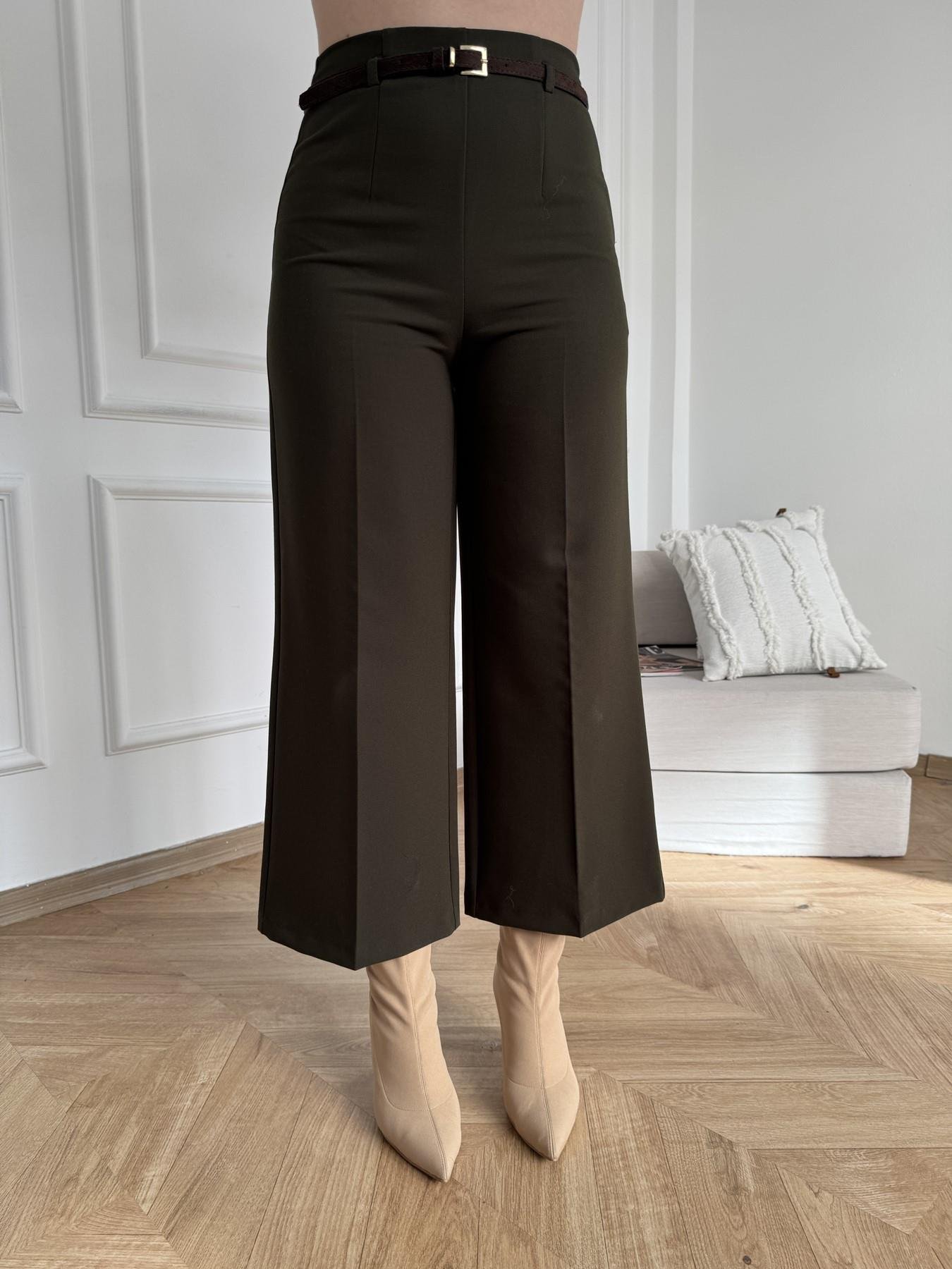 Kemerli Culotte Pantolon Haki