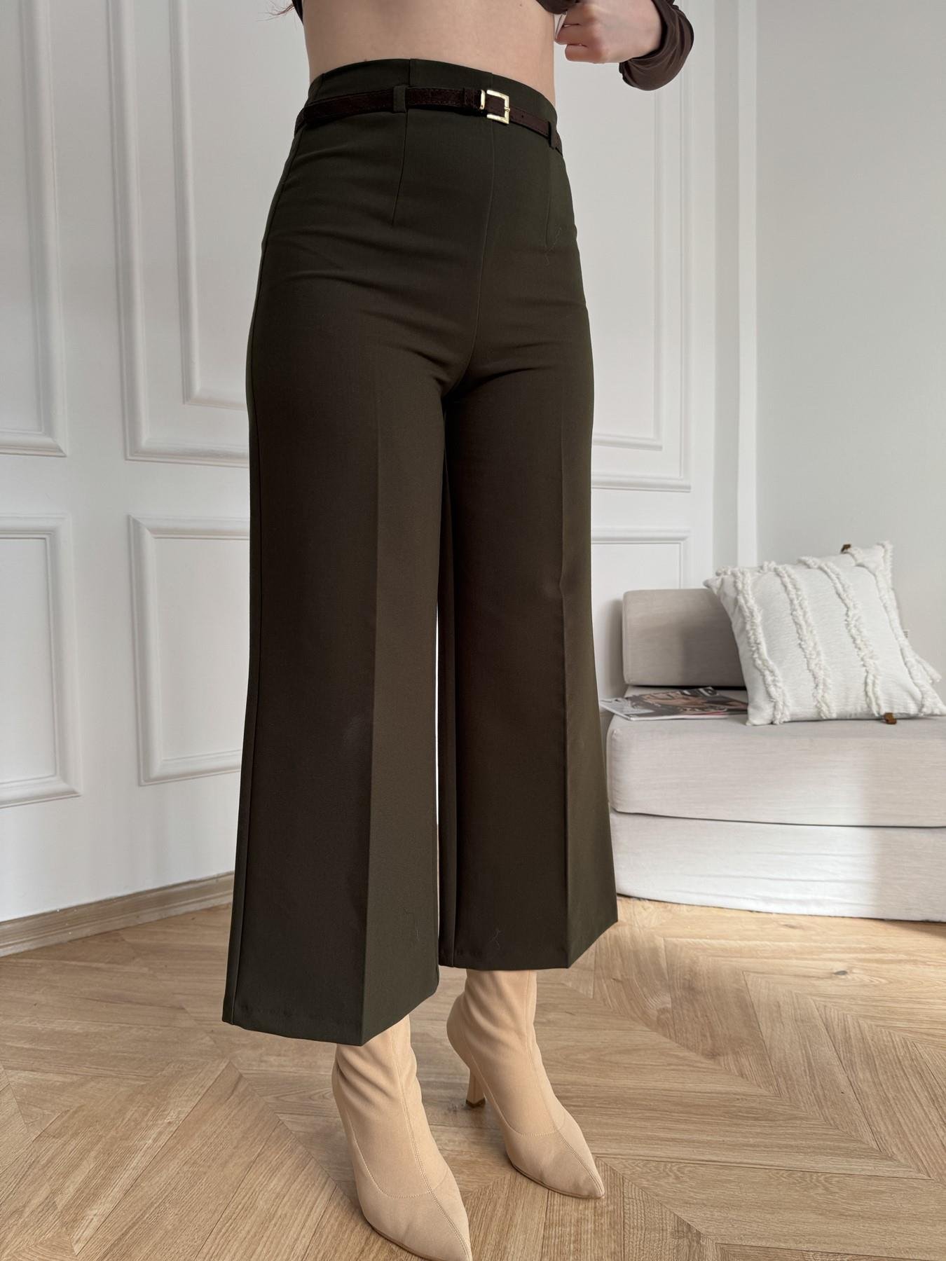 Kemerli Culotte Pantolon Haki
