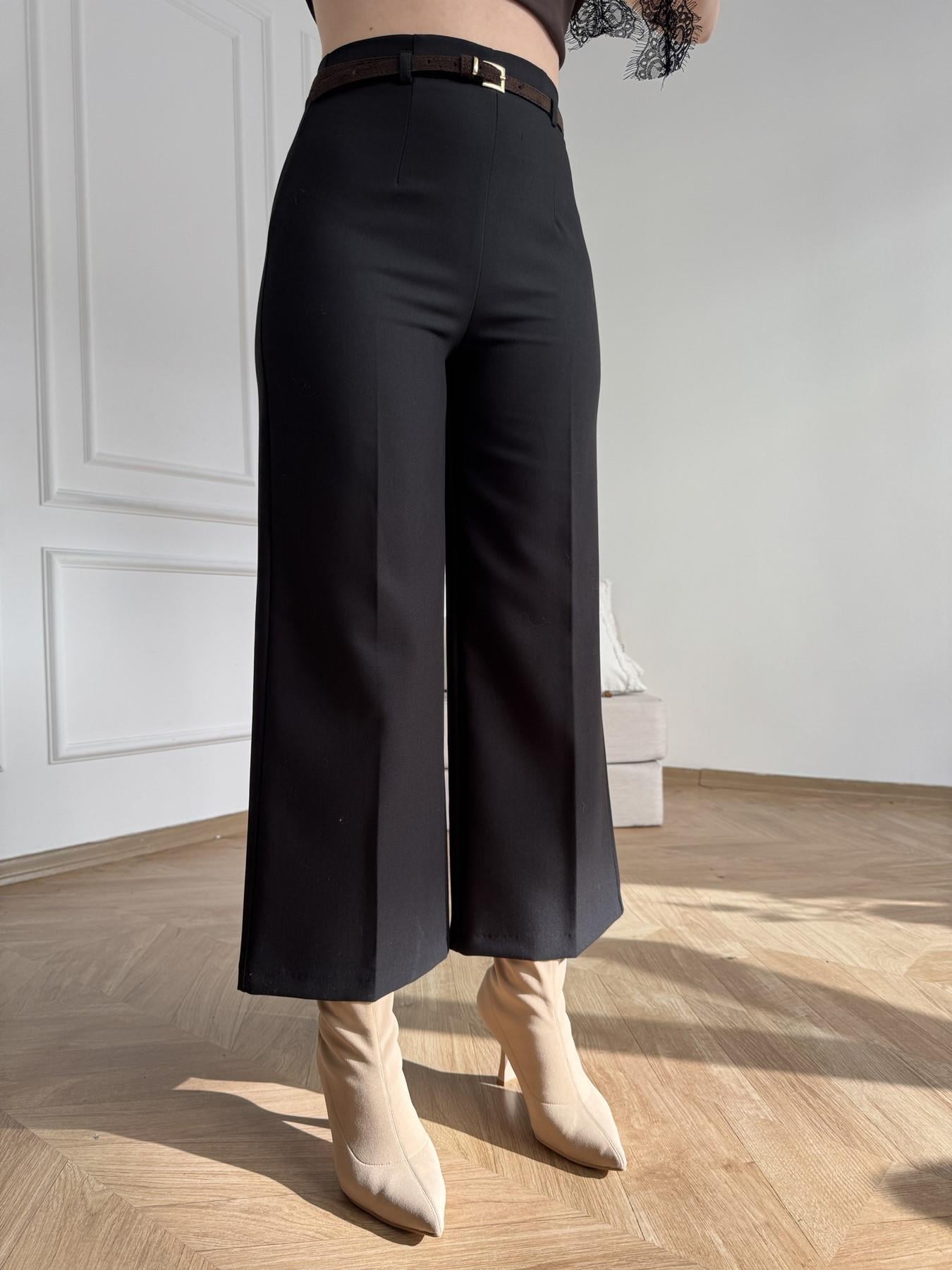 Kemerli Culotte Pantolon Siyah