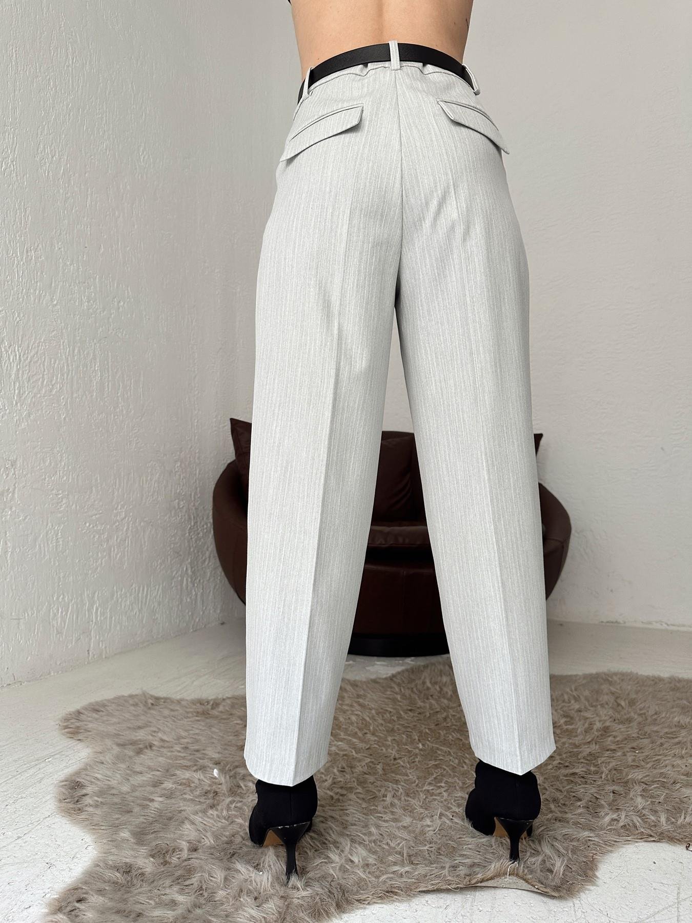 Kemerli Havuç Pantolon AÇIK GRİ