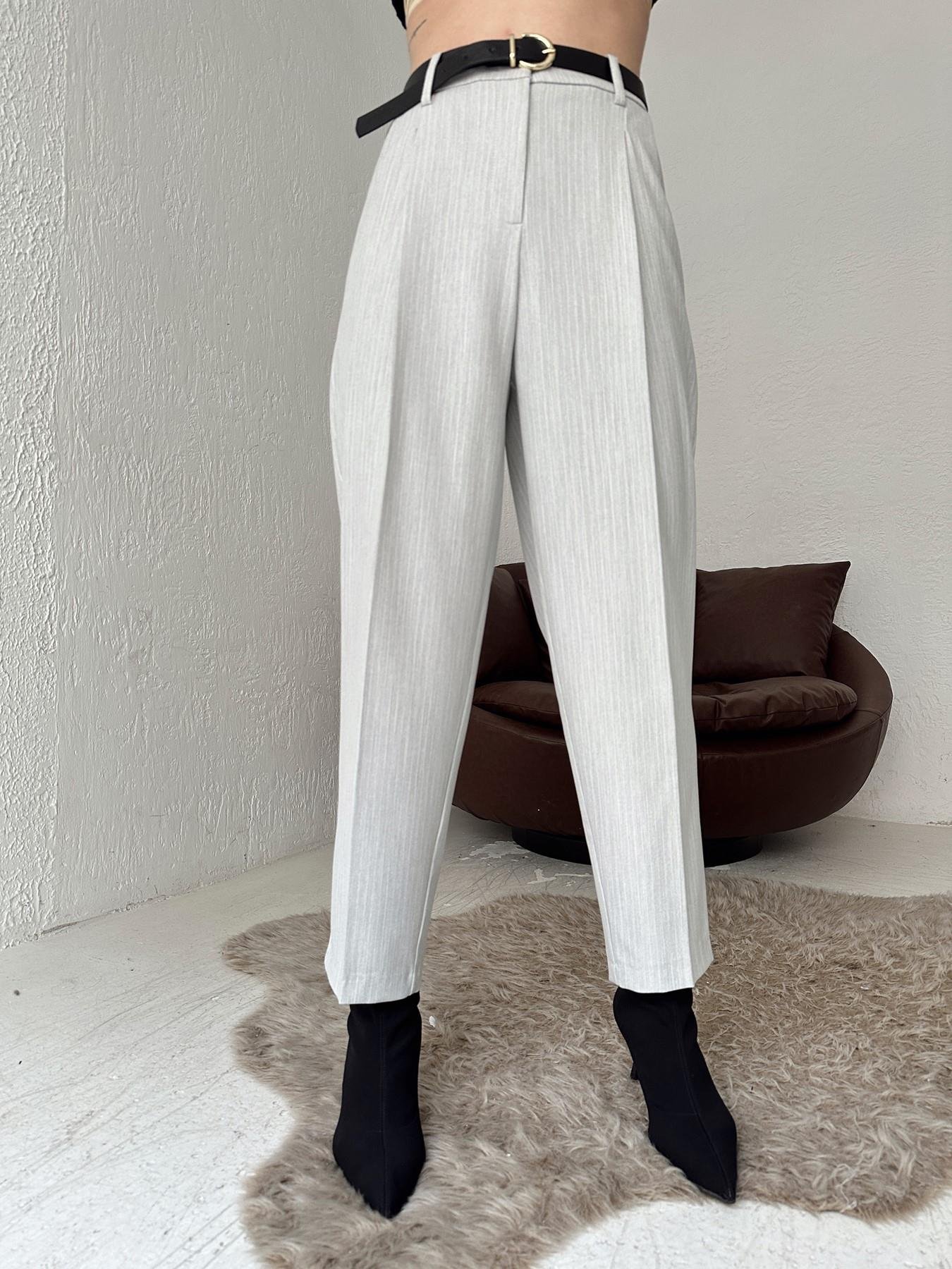 Kemerli Havuç Pantolon AÇIK GRİ