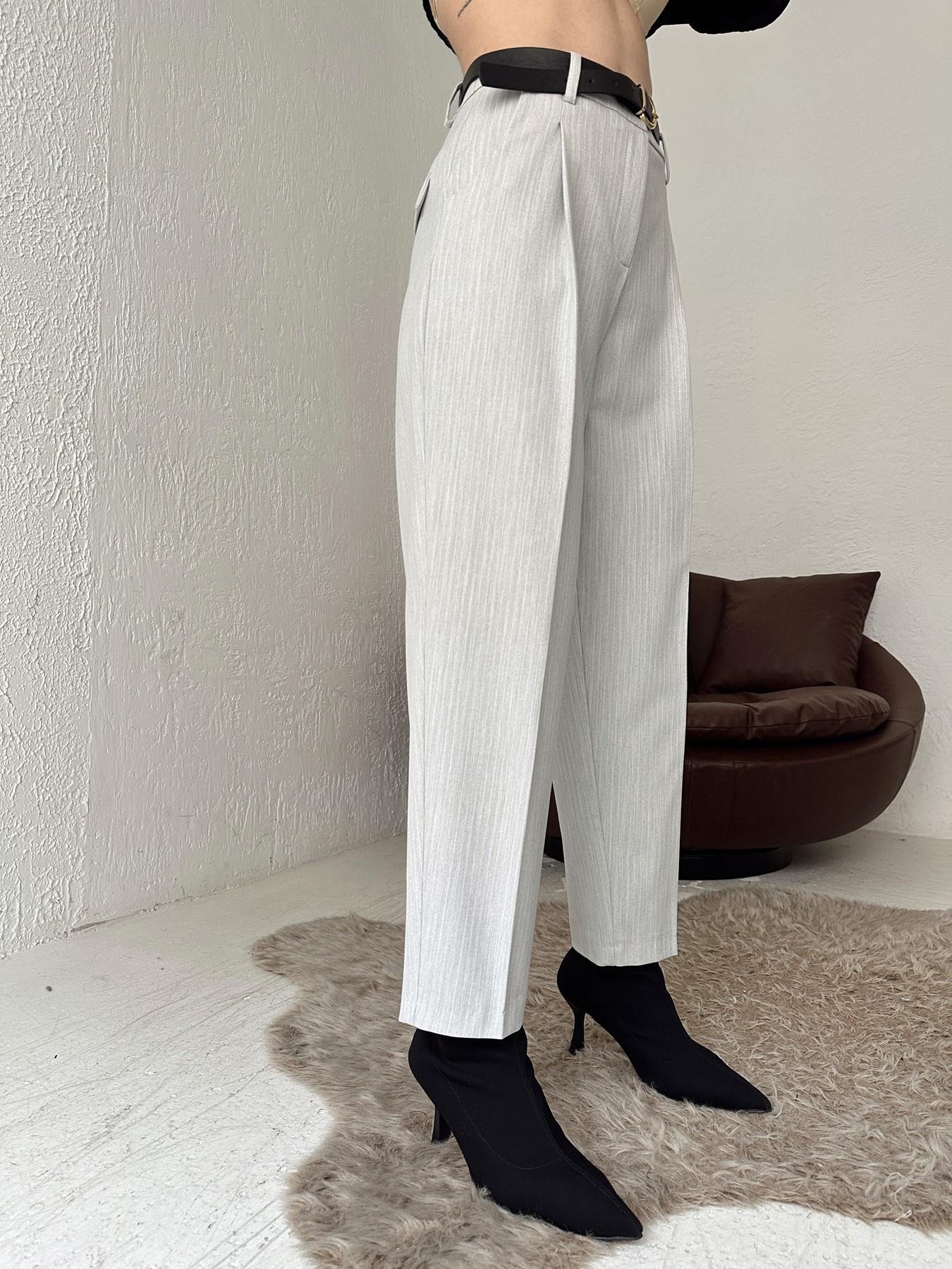 Kemerli Havuç Pantolon AÇIK GRİ