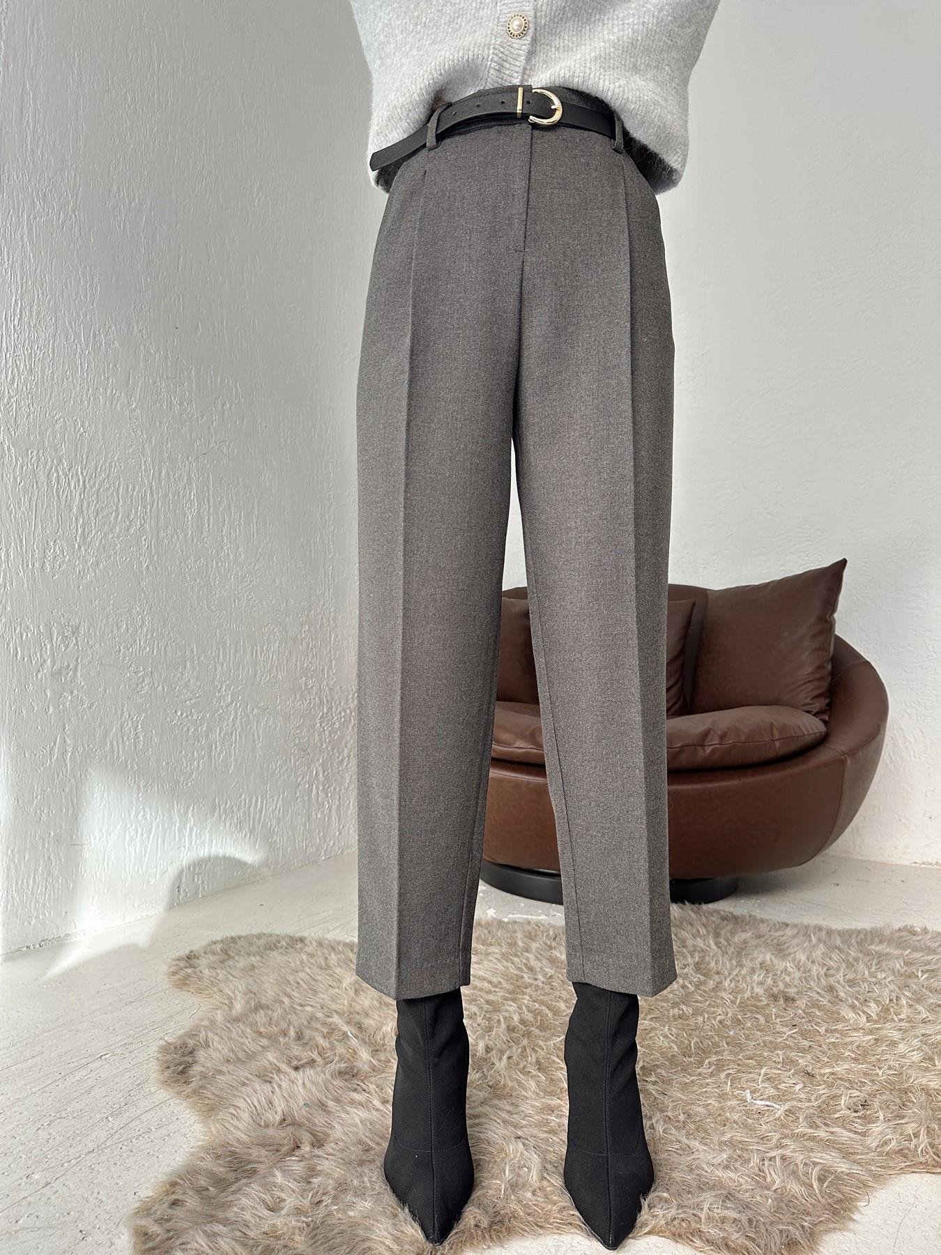 Kemerli Havuç Pantolon GRİ