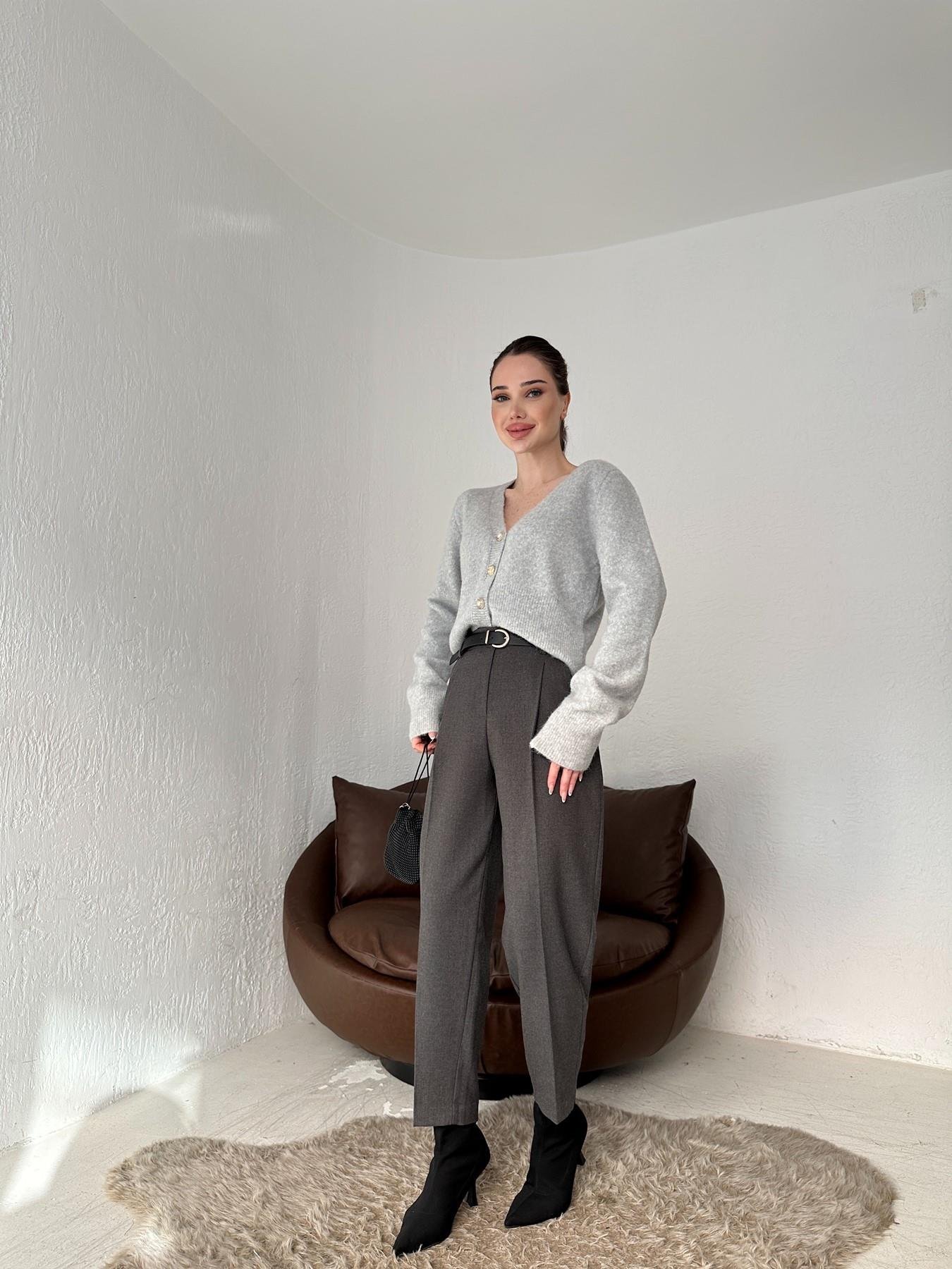 Kemerli Havuç Pantolon GRİ