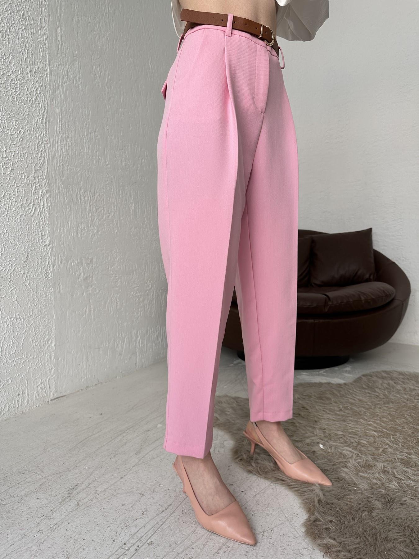 Kemerli Havuç Pantolon PEMBE