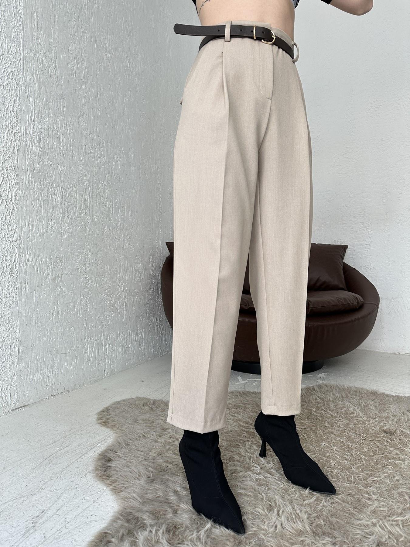 Kemerli Havuç Pantolon TAŞ