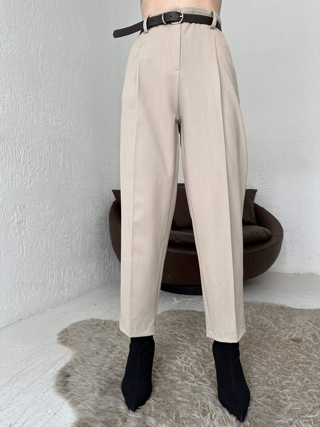 Kemerli Havuç Pantolon TAŞ