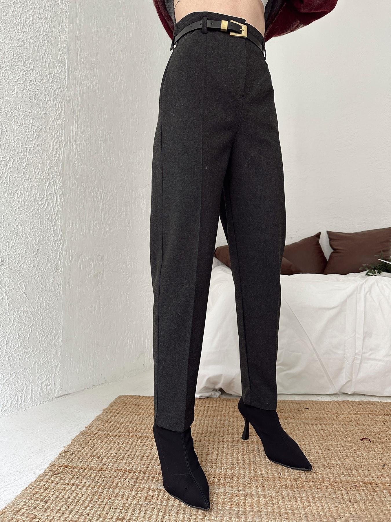 Kemerli Yüksel Bel Pantolon ANTRASİT