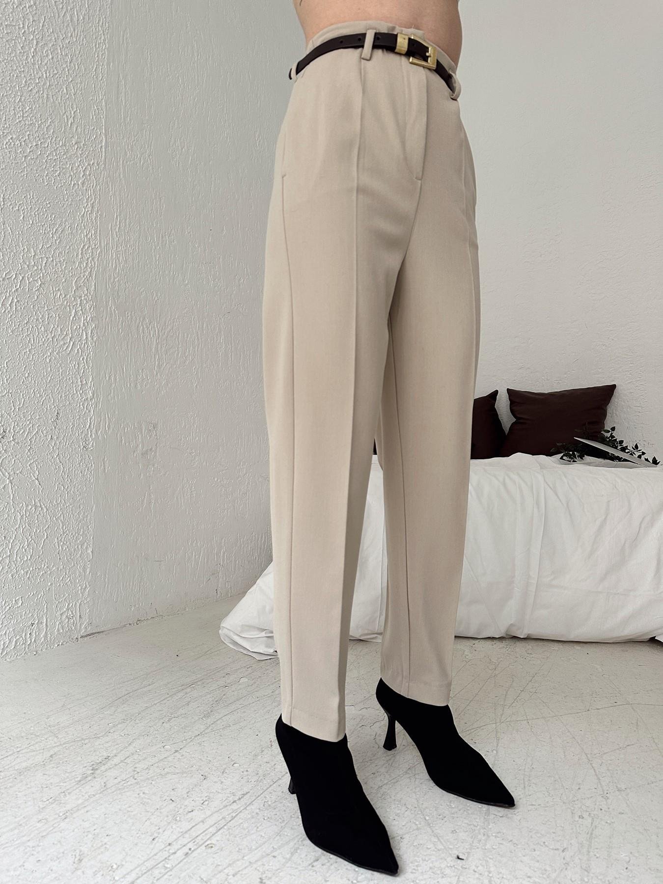 Kemerli Yüksel Bel Pantolon TAŞ