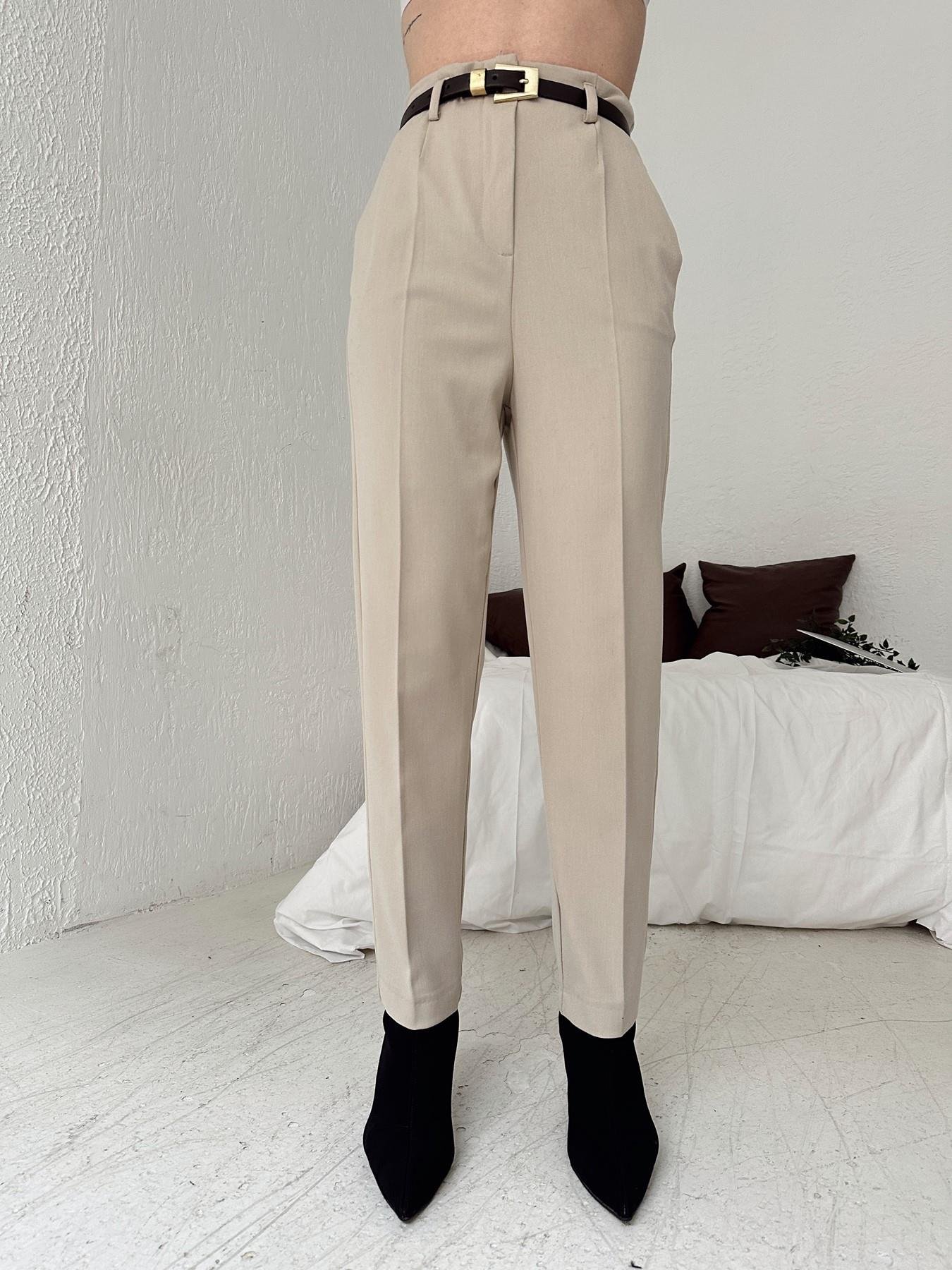 Kemerli Yüksel Bel Pantolon TAŞ