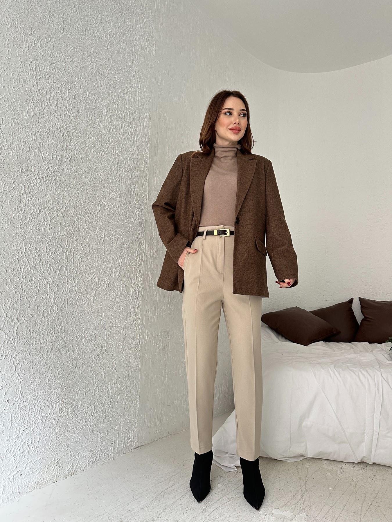 Kemerli Yüksel Bel Pantolon TAŞ