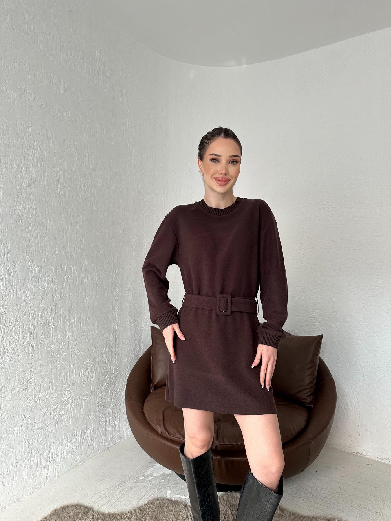 Kemerli Yumoş Elbise KAHVE