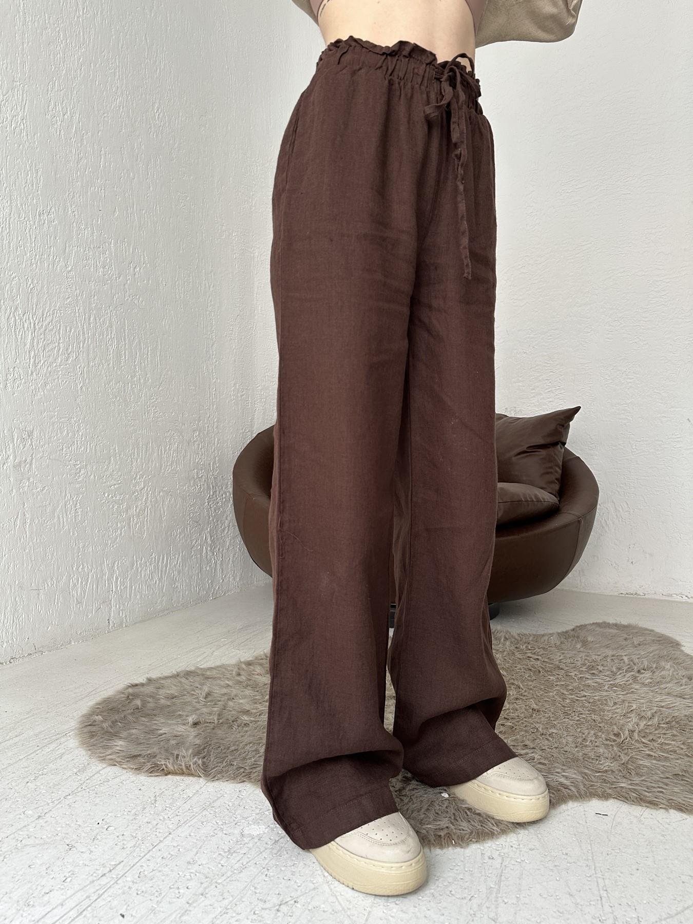 Keten Pantolon Kahve