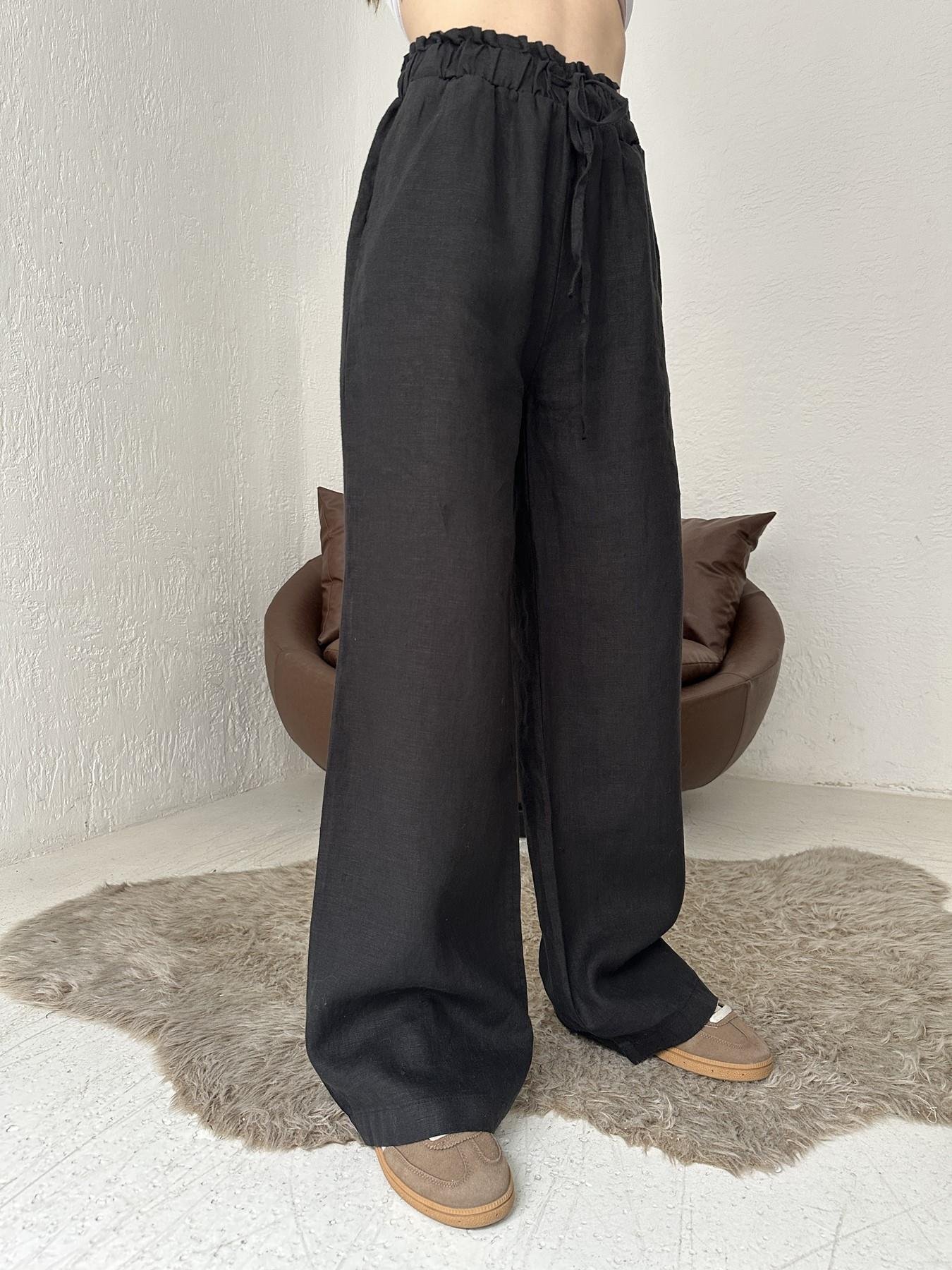 Keten Pantolon Siyah