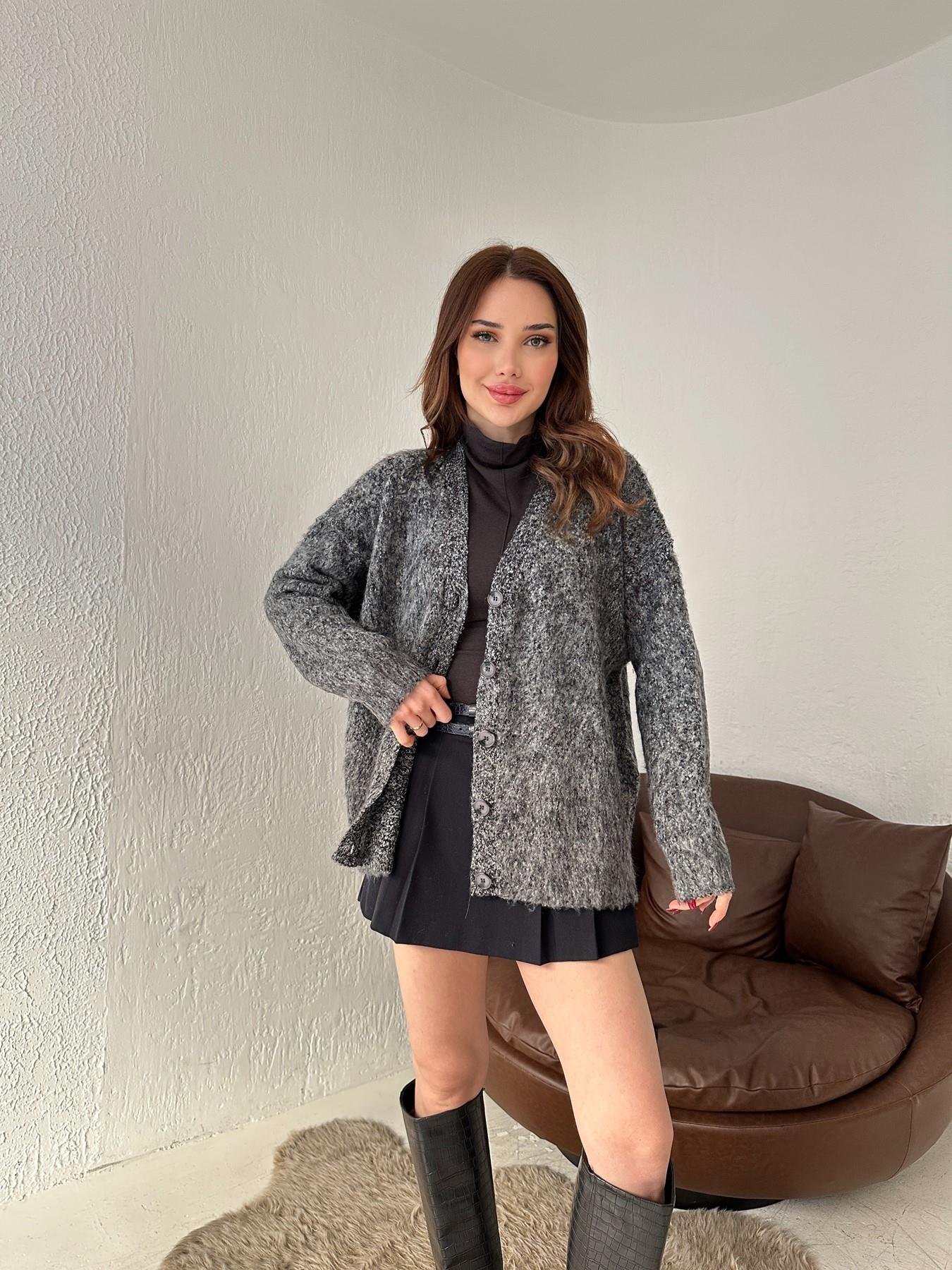 Kırçıllı Oversize Hırka ANTRASİT