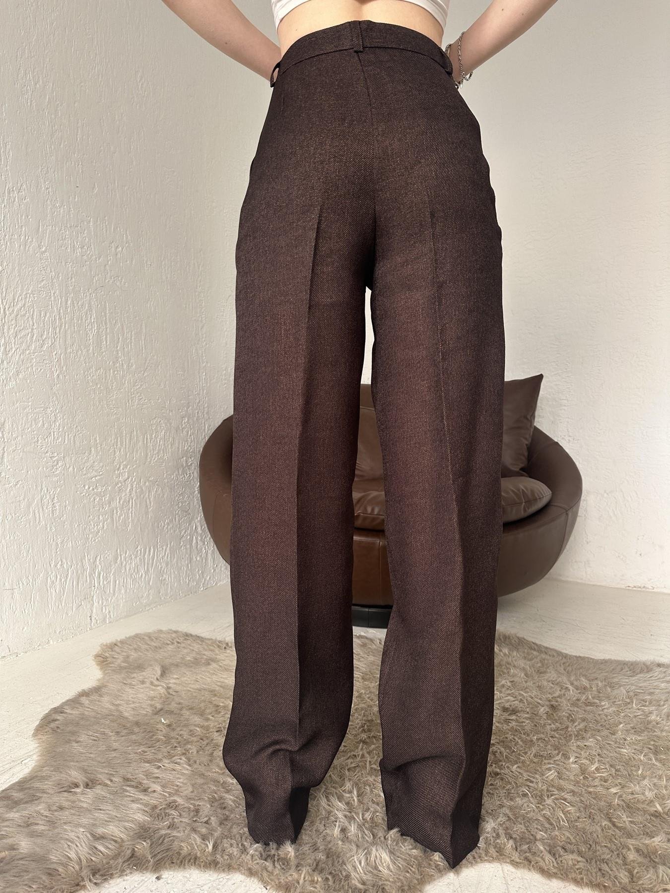 Kırçıllı Palazzo Pantolon KAHVE
