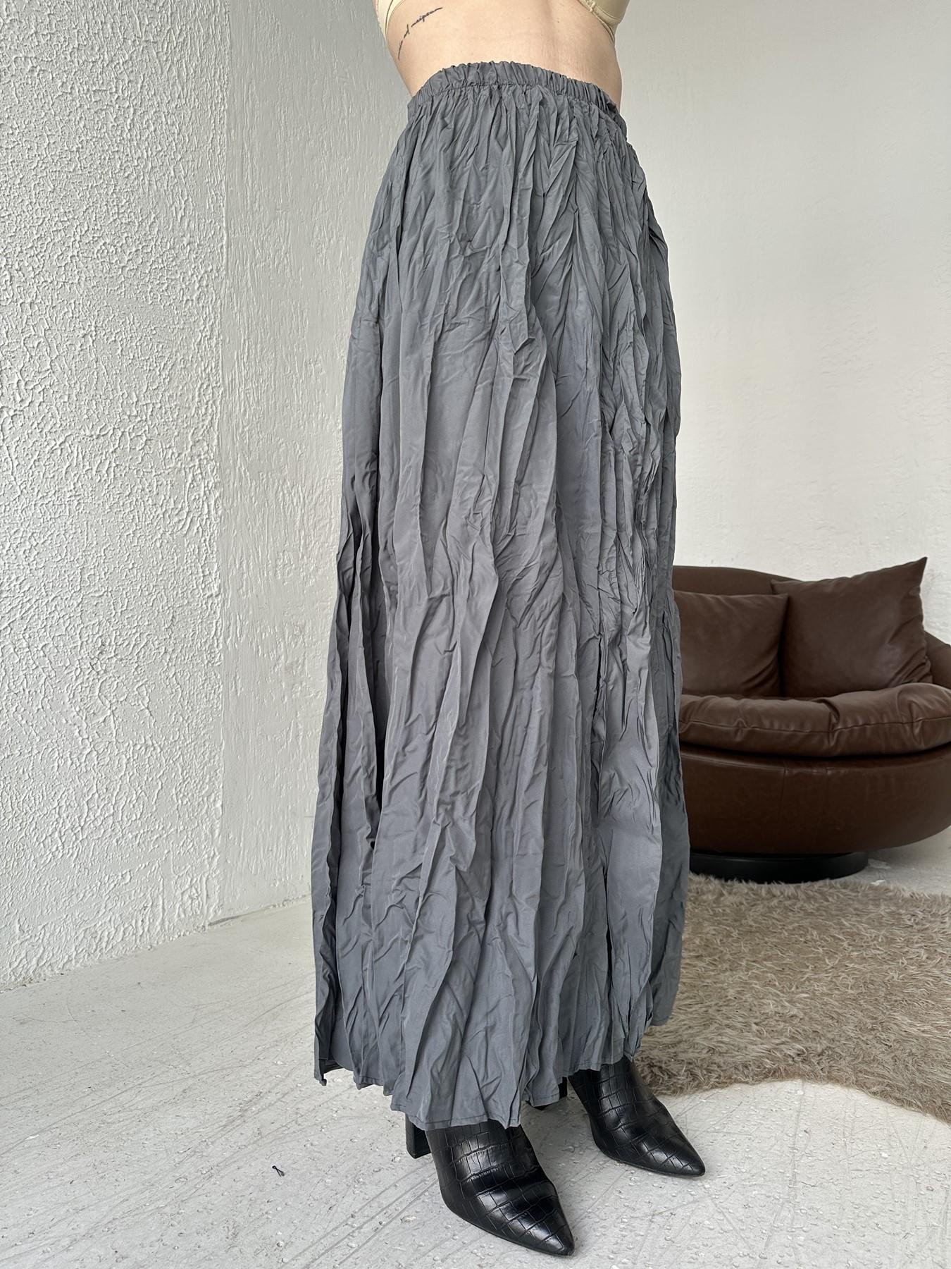 Kırışık Etek FÜME