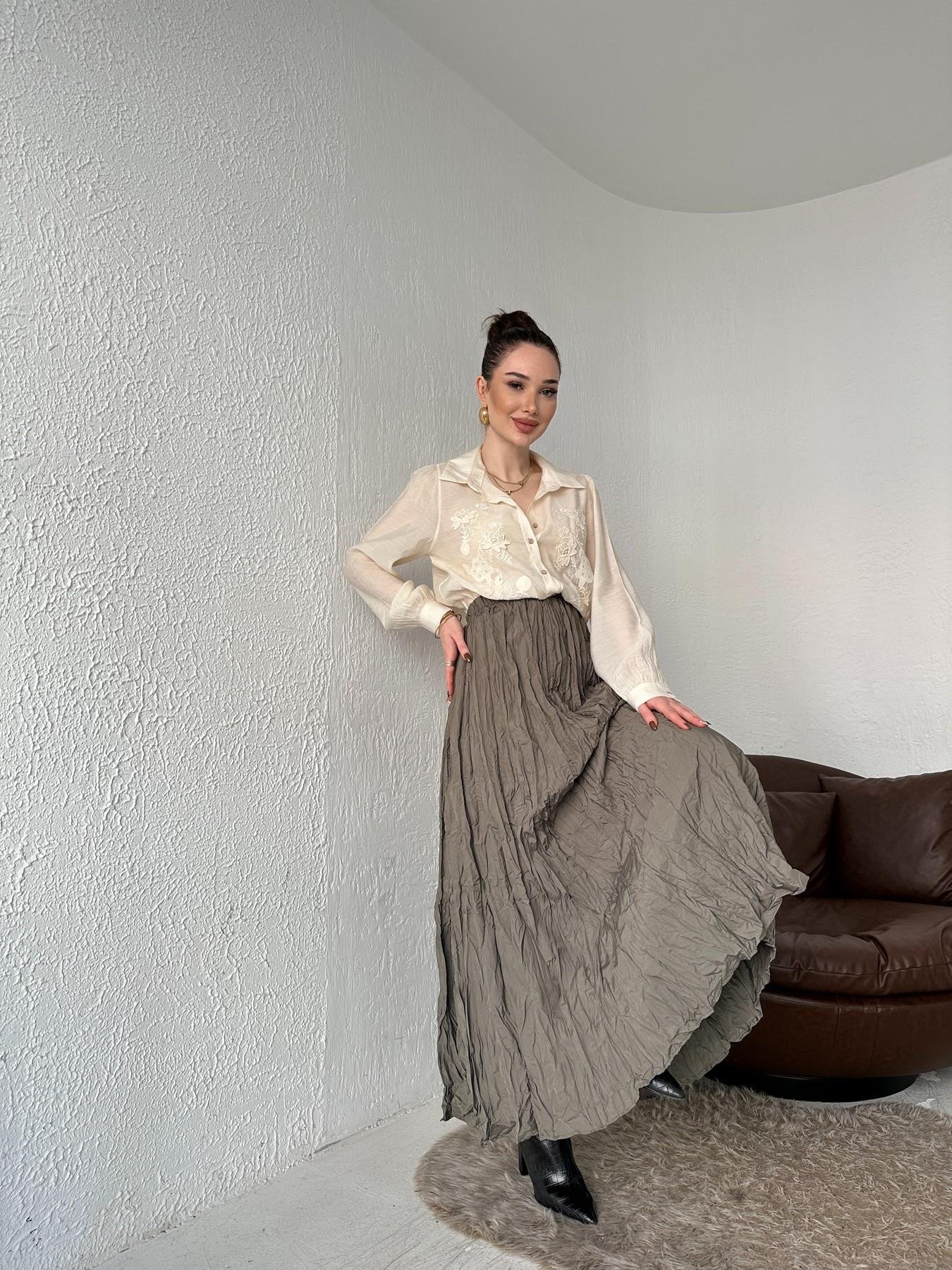 Kırışık Etek HAKİ