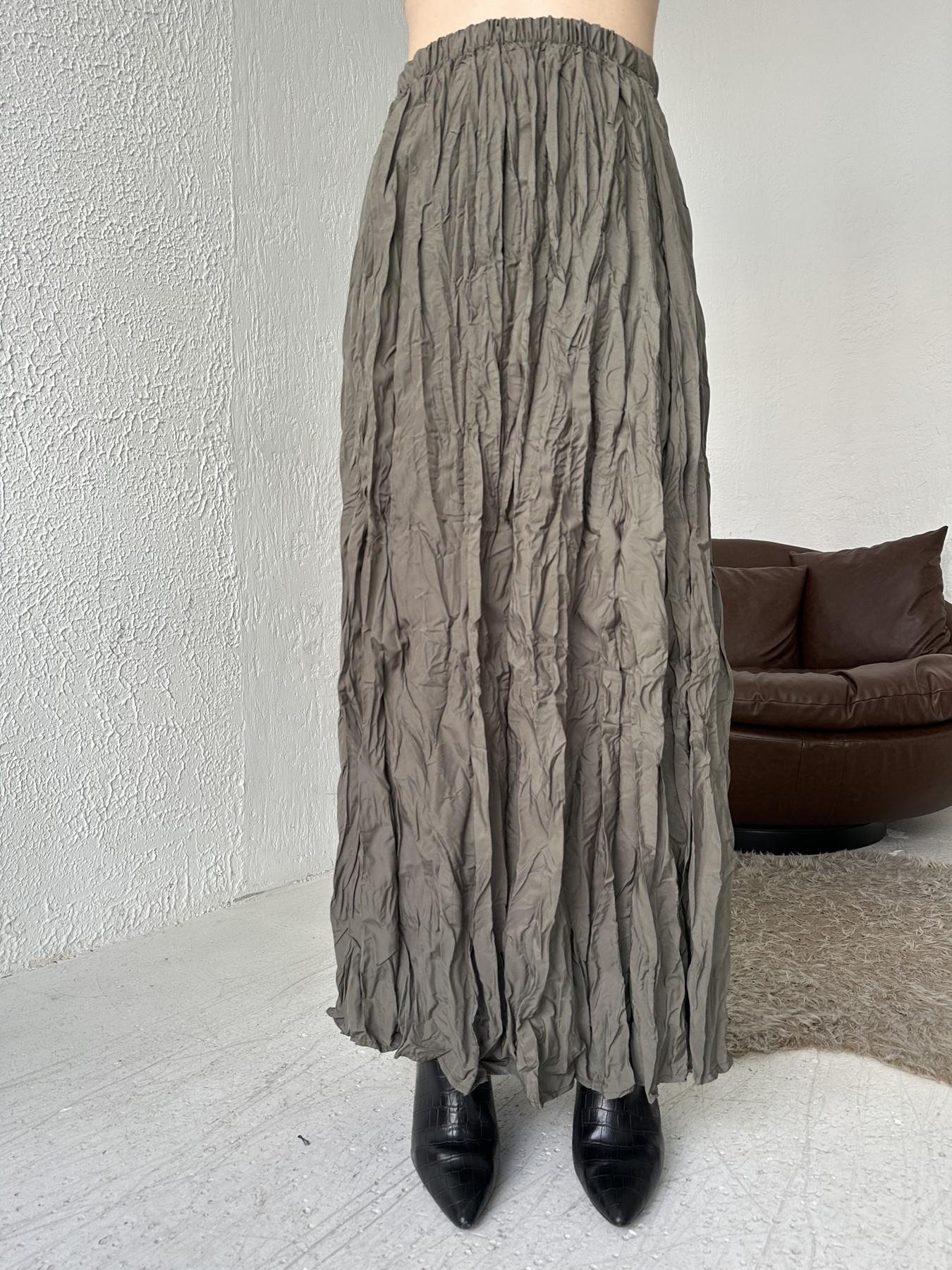 Kırışık Etek HAKİ