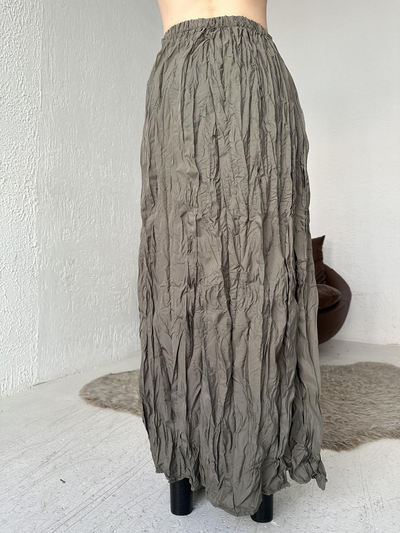 Kırışık Etek HAKİ