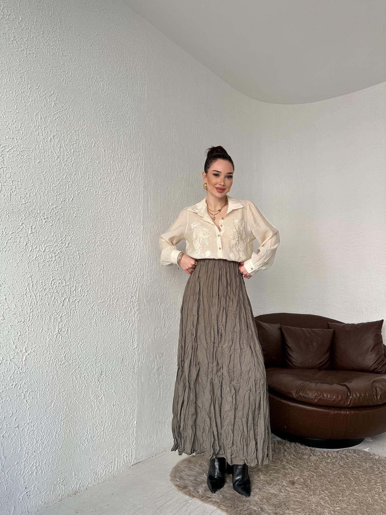 Kırışık Etek HAKİ