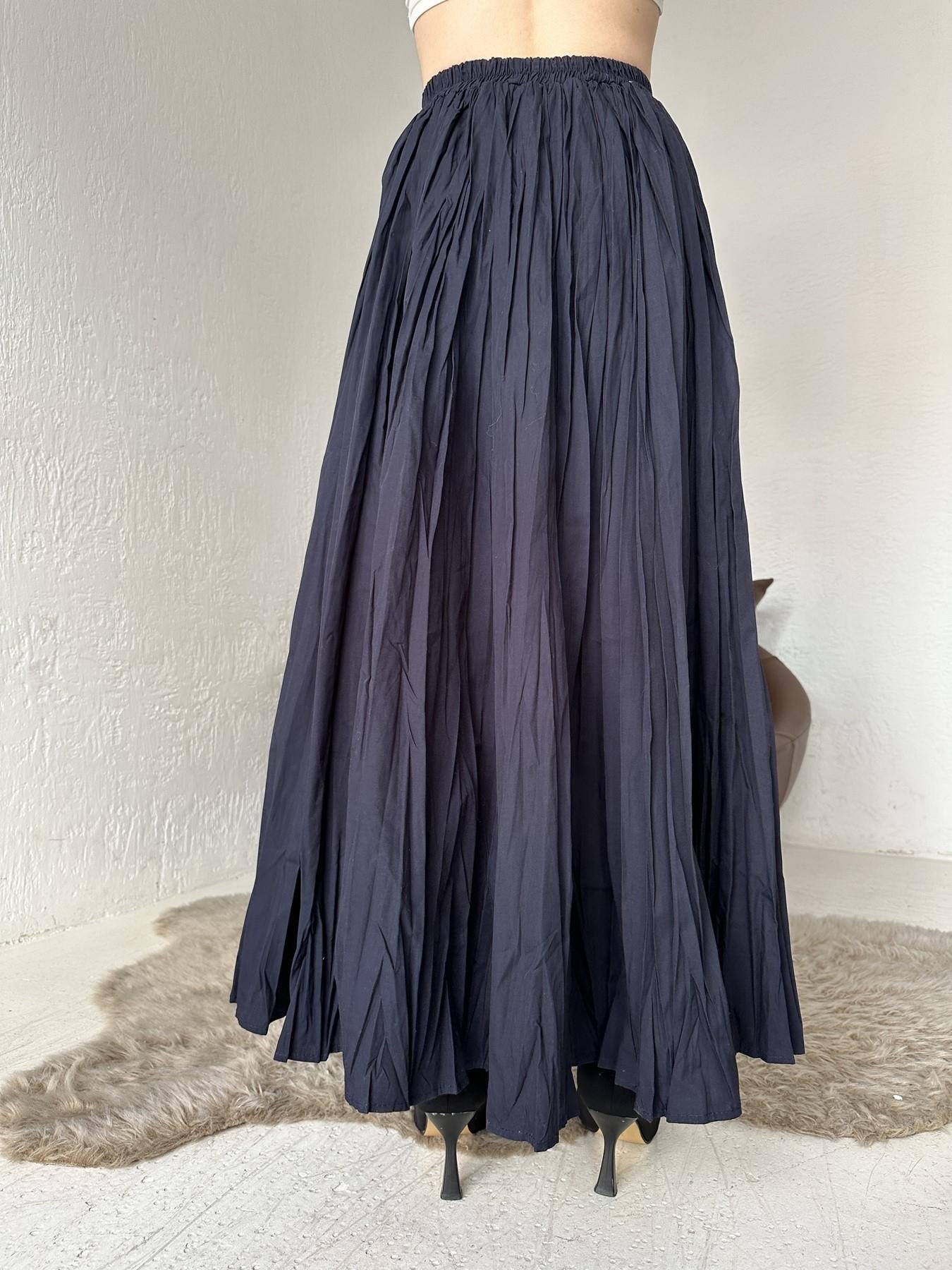 Kırışık Etek LACİVERT