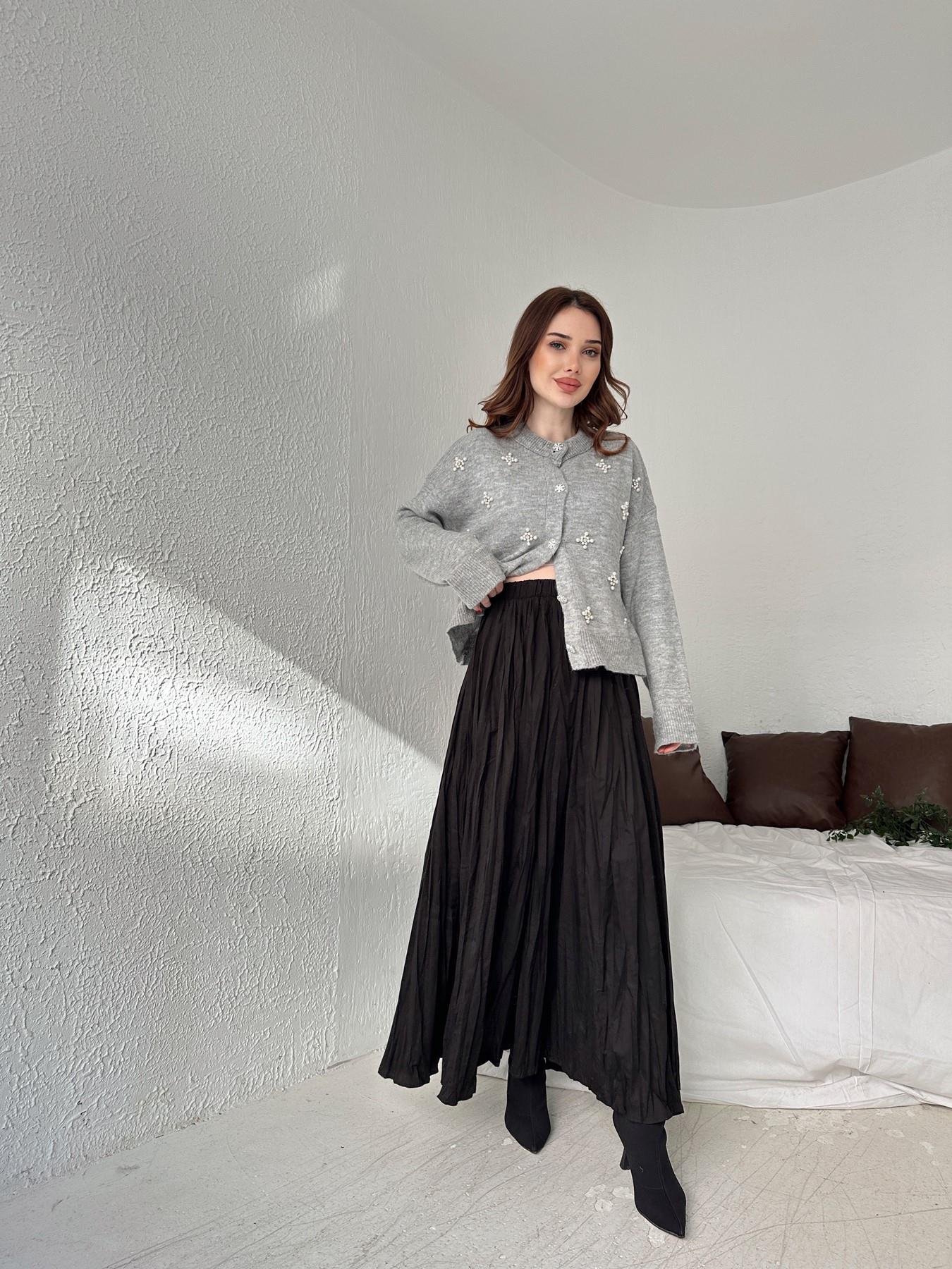 Kırışık Etek SİYAH