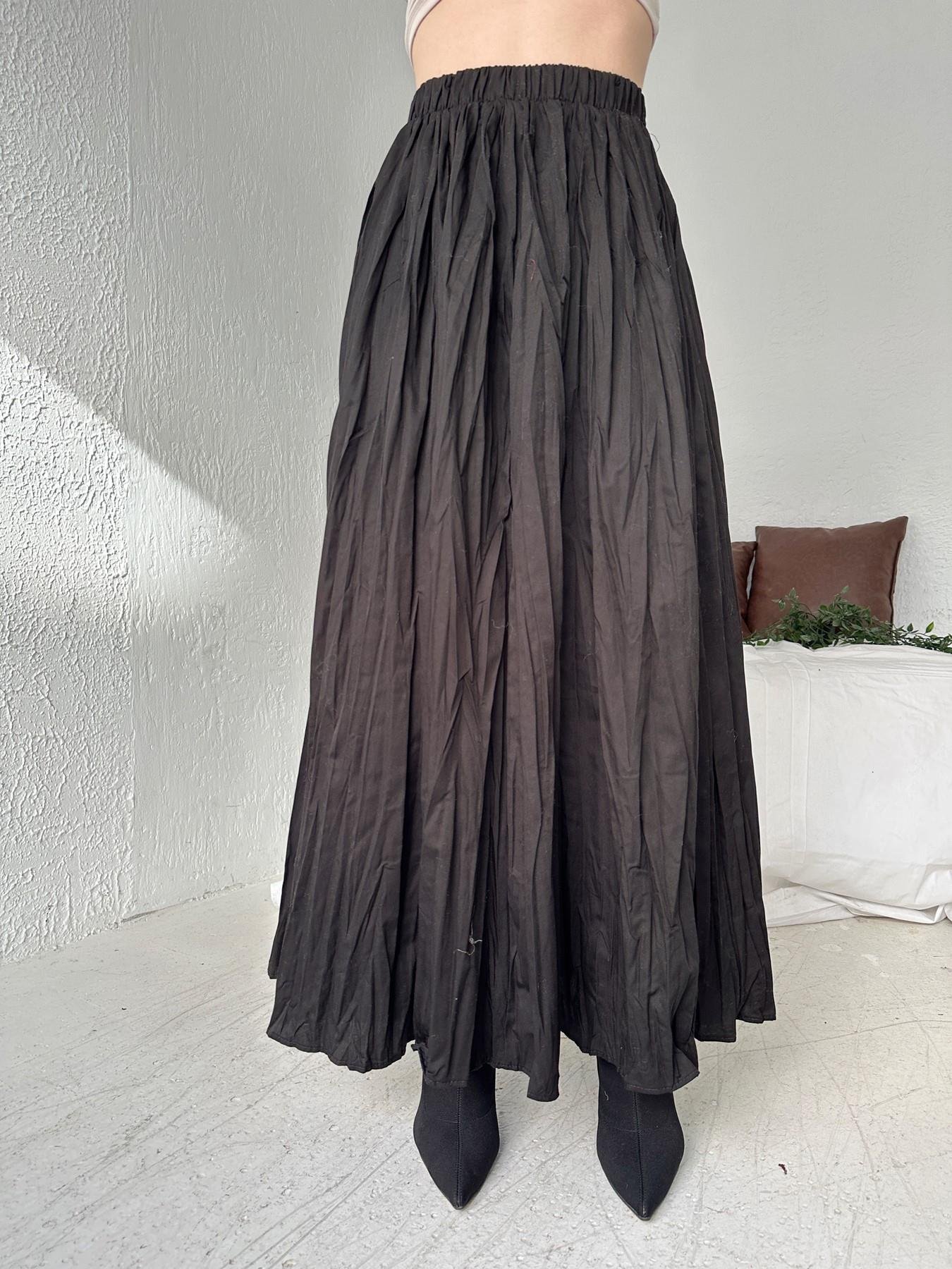 Kırışık Etek SİYAH