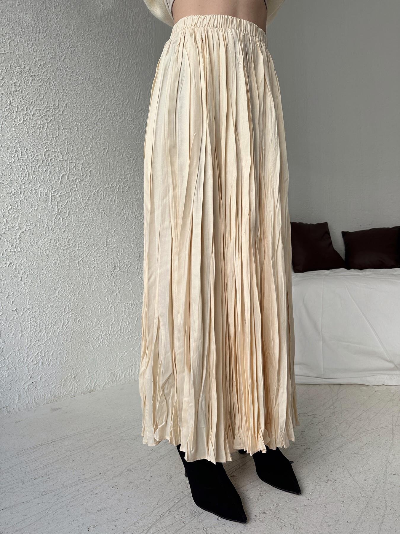 Kırışık Etek VANİLYA