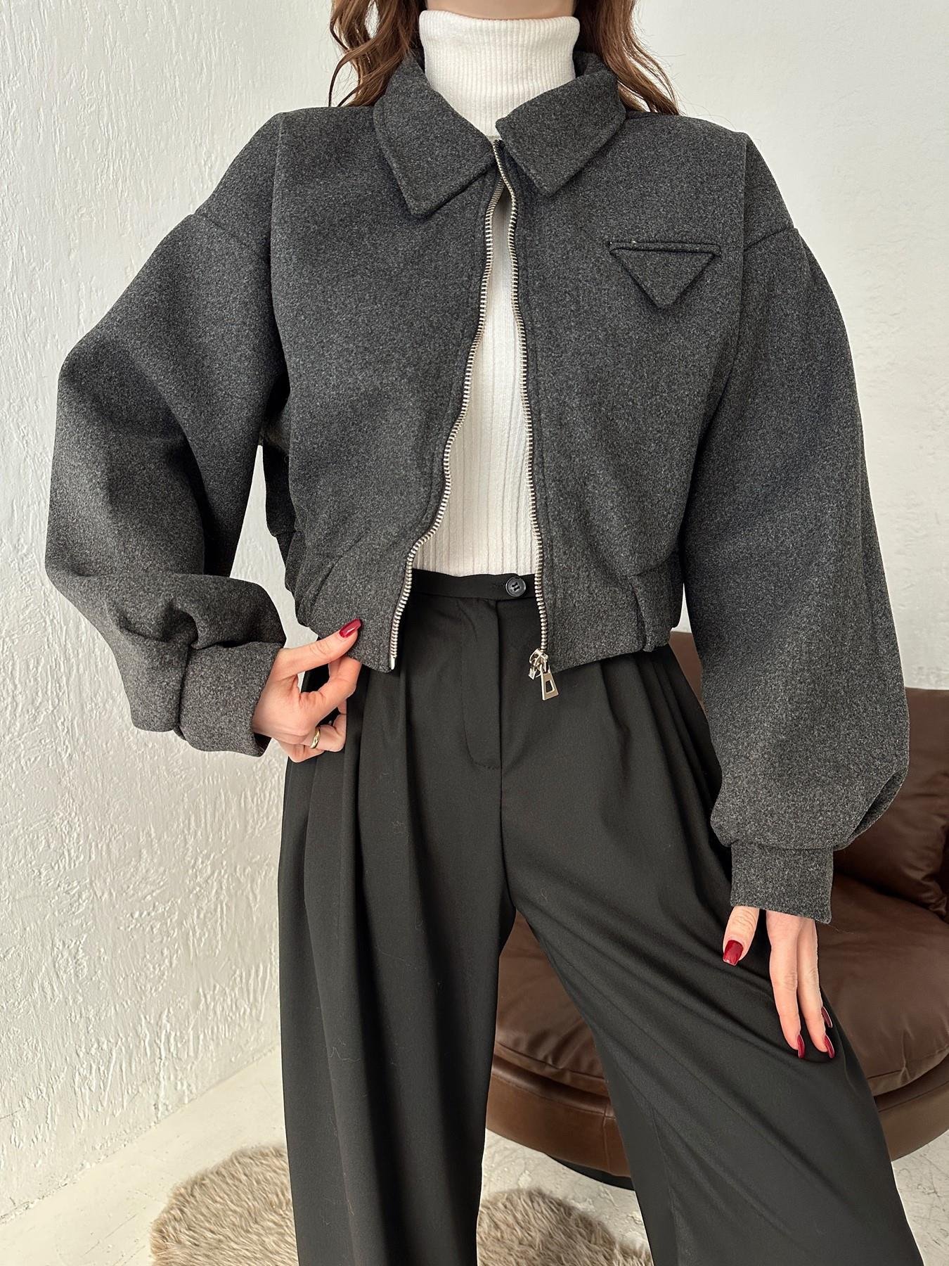 Kısa Kaşe Ceket ANTRASİT