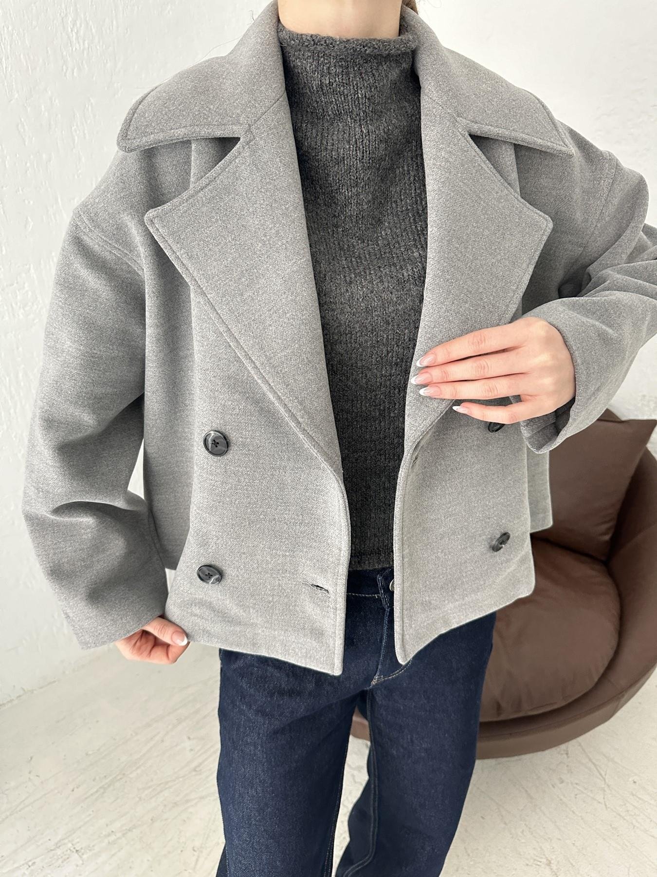 Kısa Kruvaze Ceket GRİ