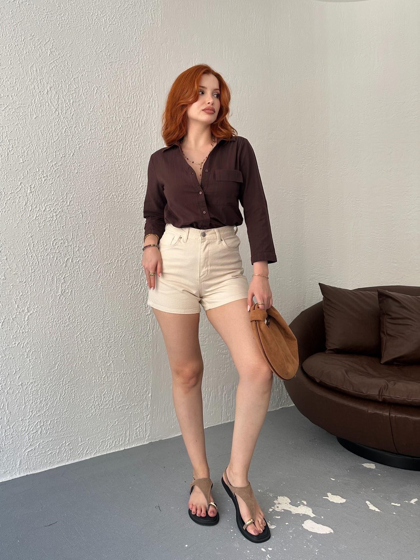 Klasik Mom Şort Vanilya