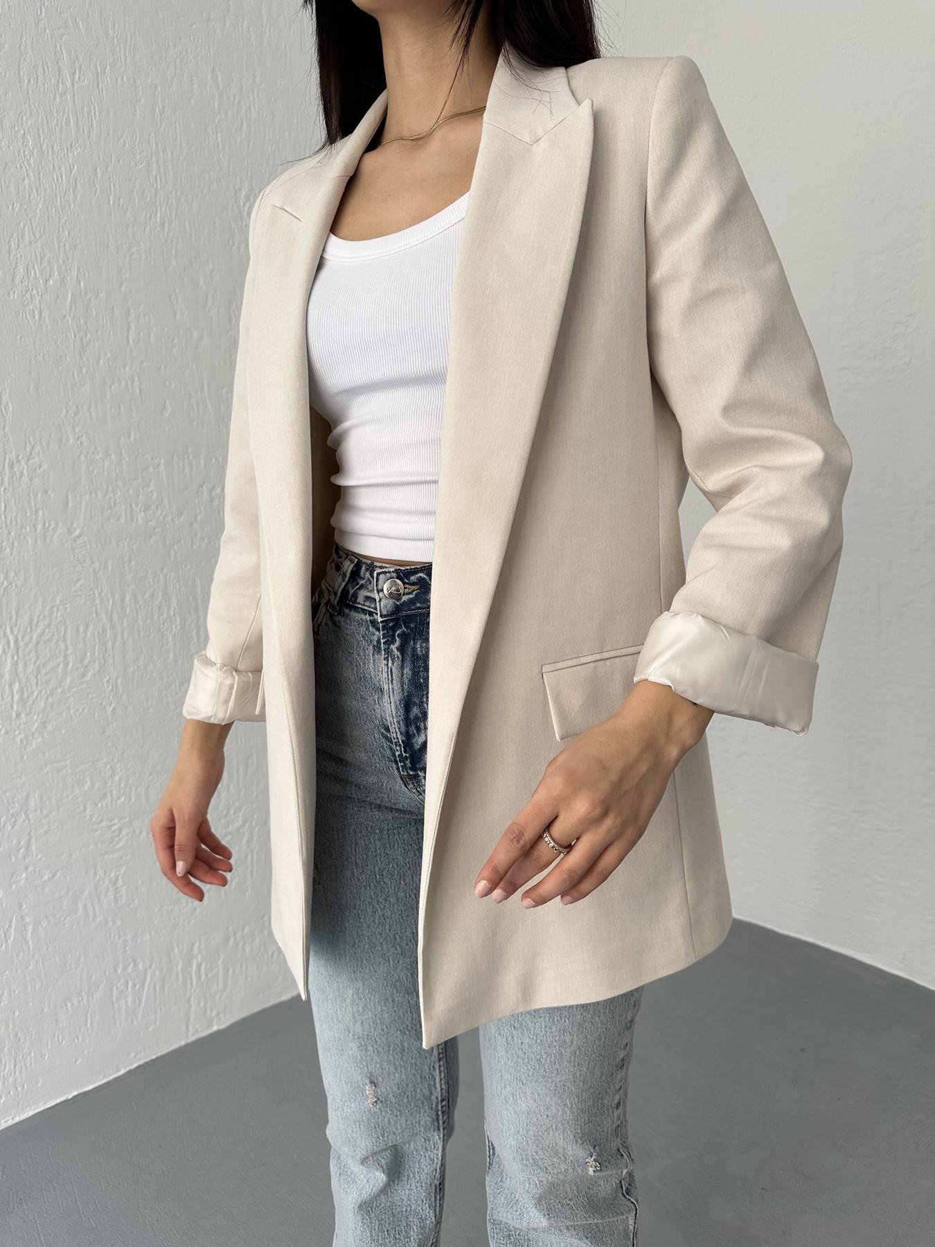 Kolları Katlı Blazer Ceket Taş