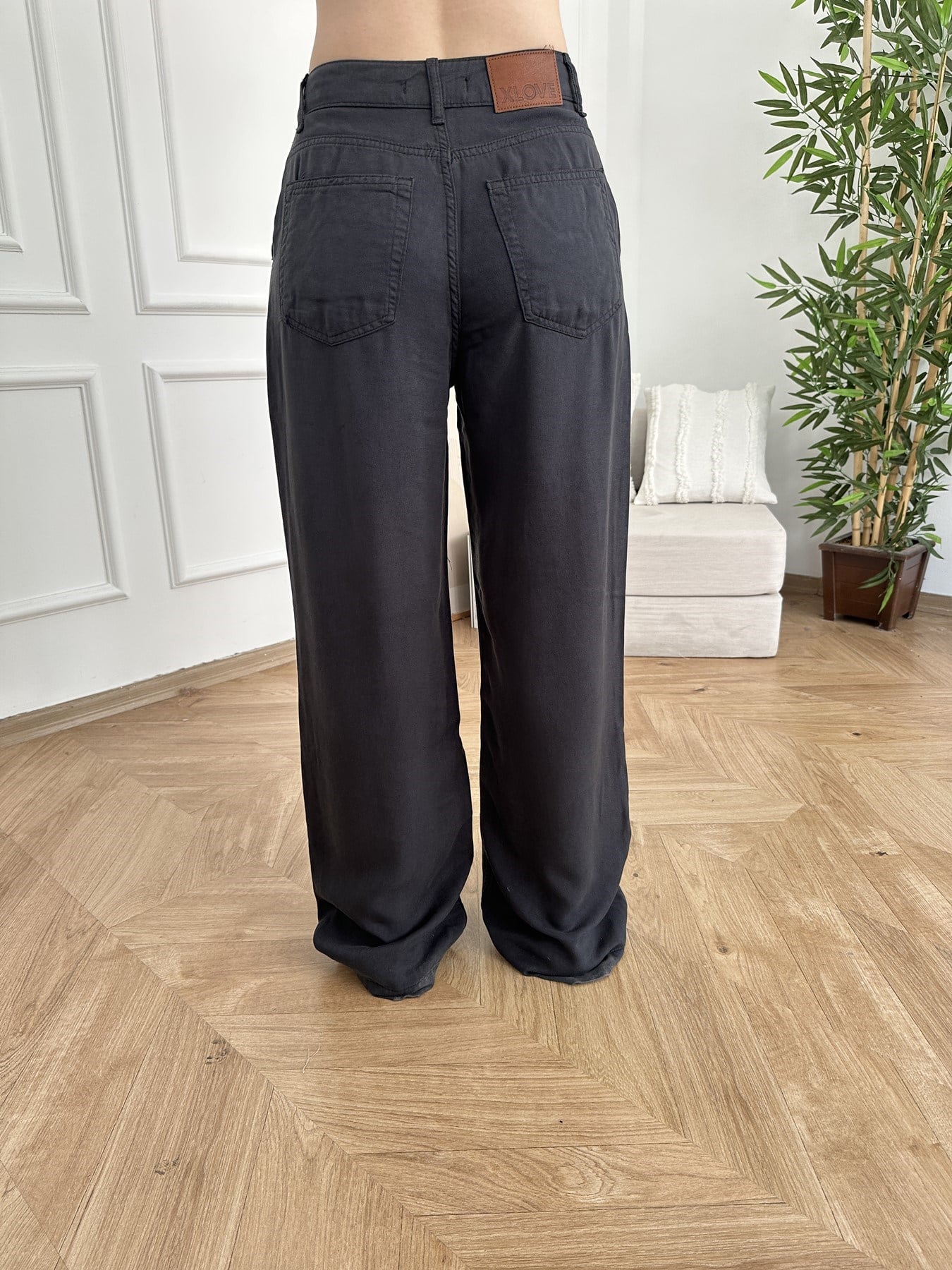 Kolsuz Bluz - Relax Pantolon Takım 107 füme