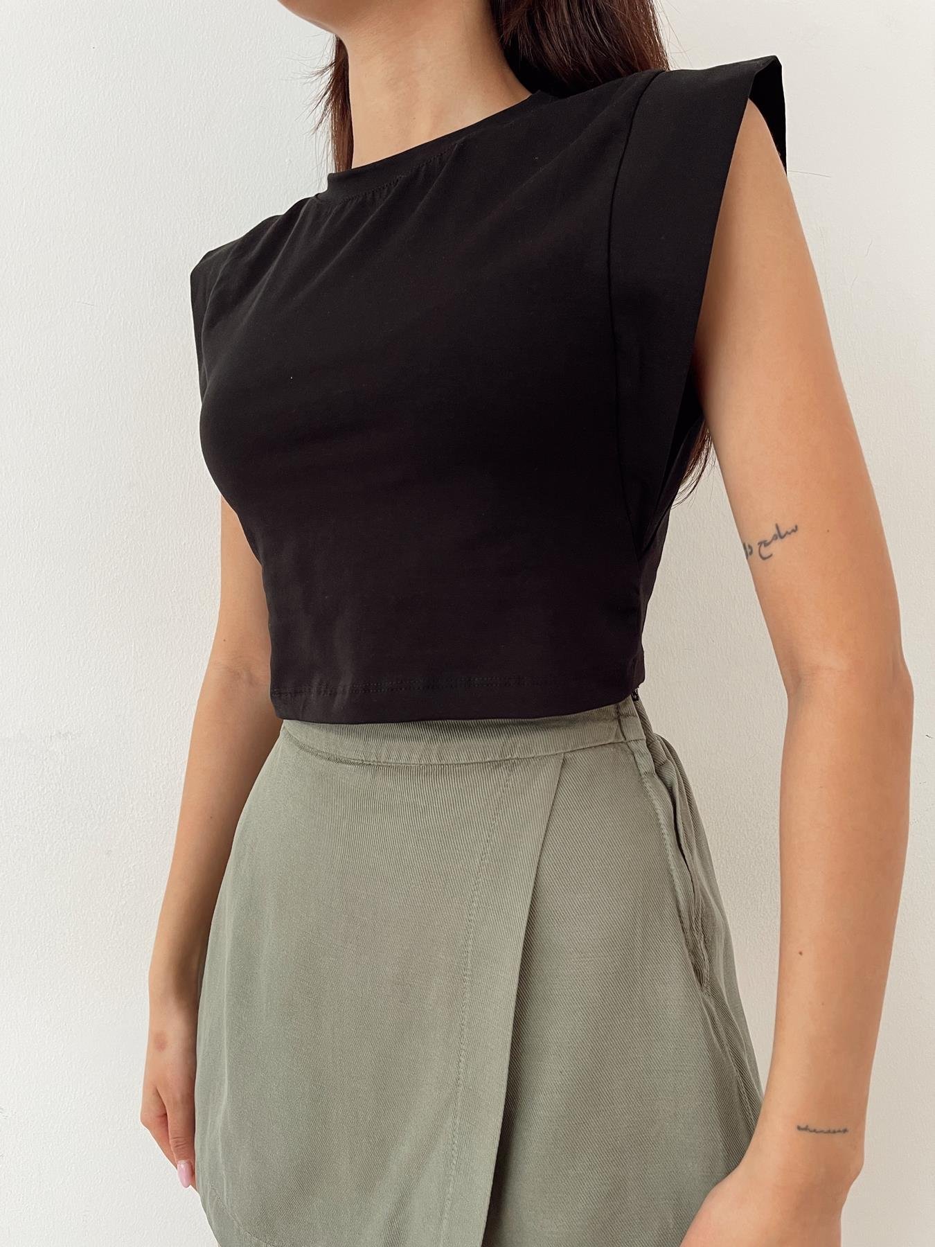 Kolsuz Crop Body SİYAH