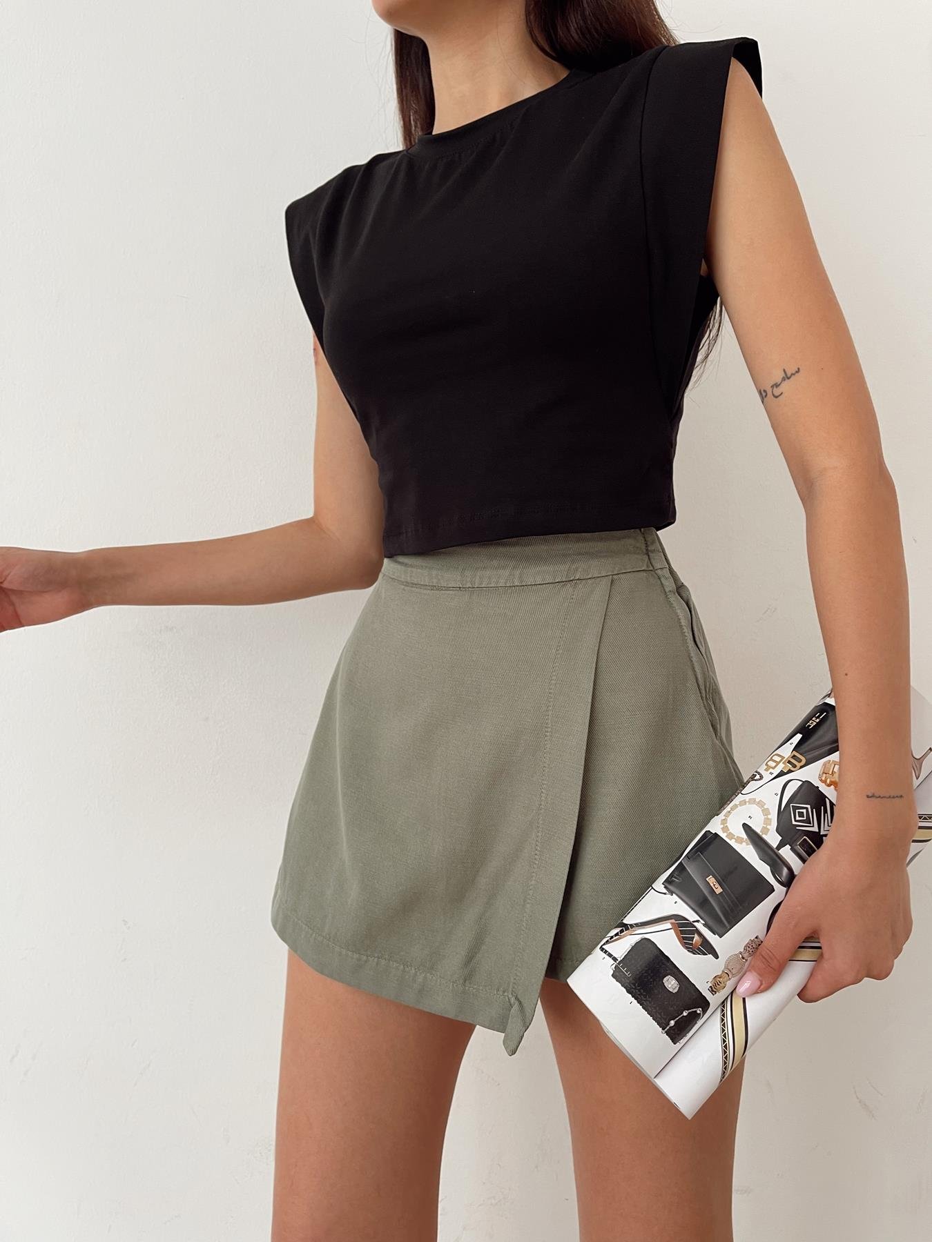 Kolsuz Crop Body SİYAH