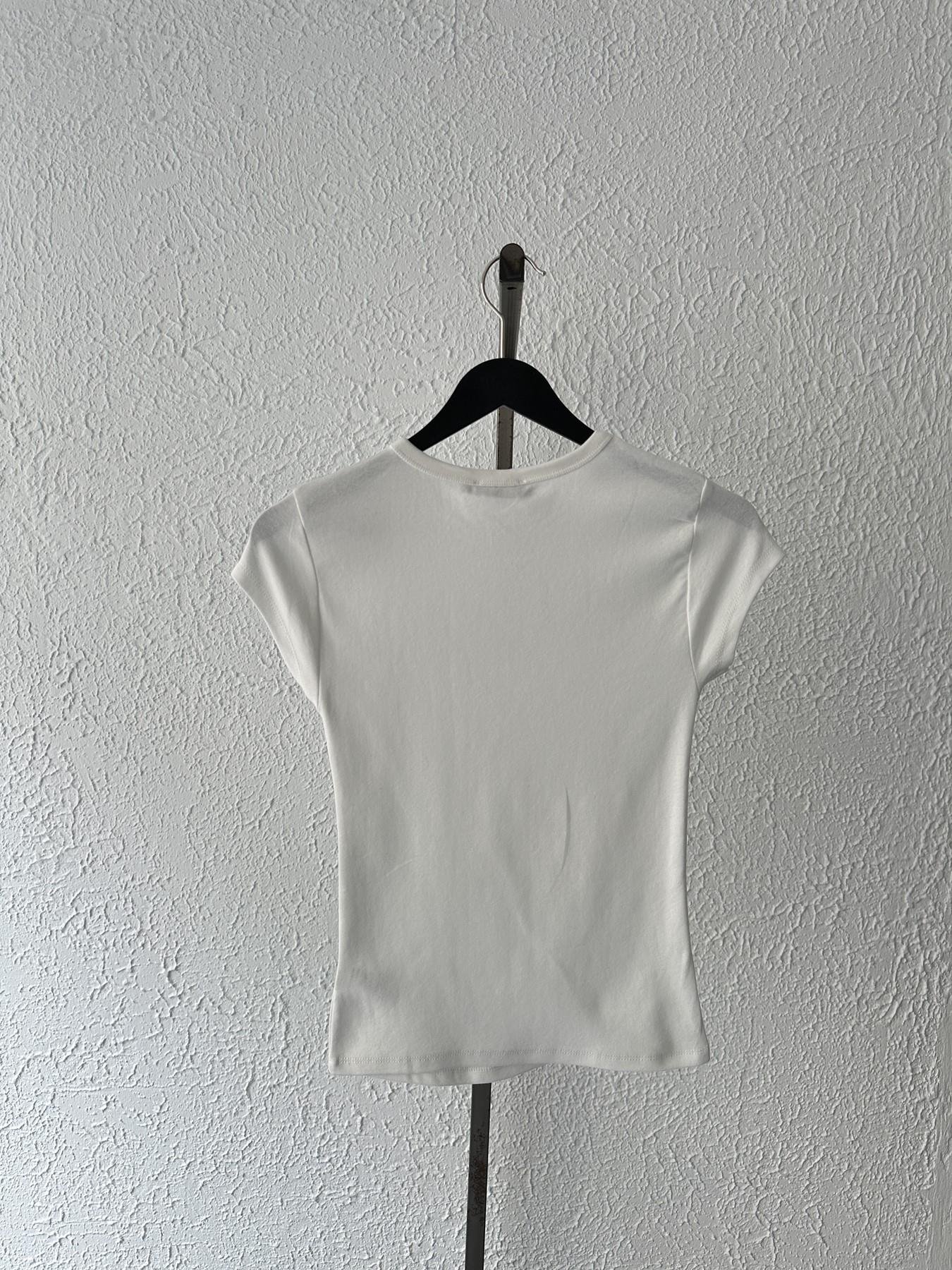 Kolsuz Tişört Ekru