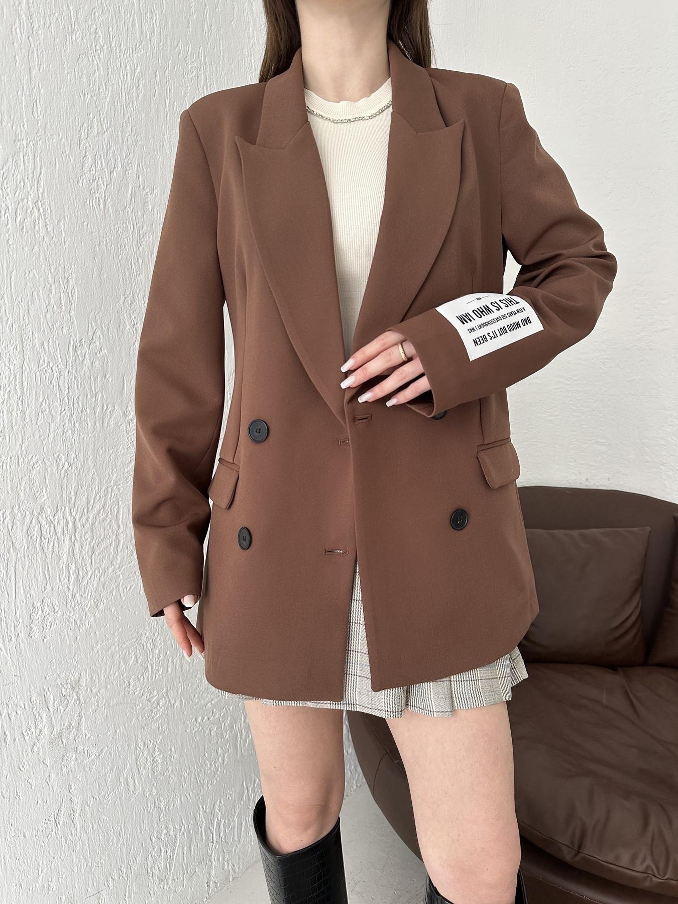 Kolu Bantlı Basic Ceket KAHVE