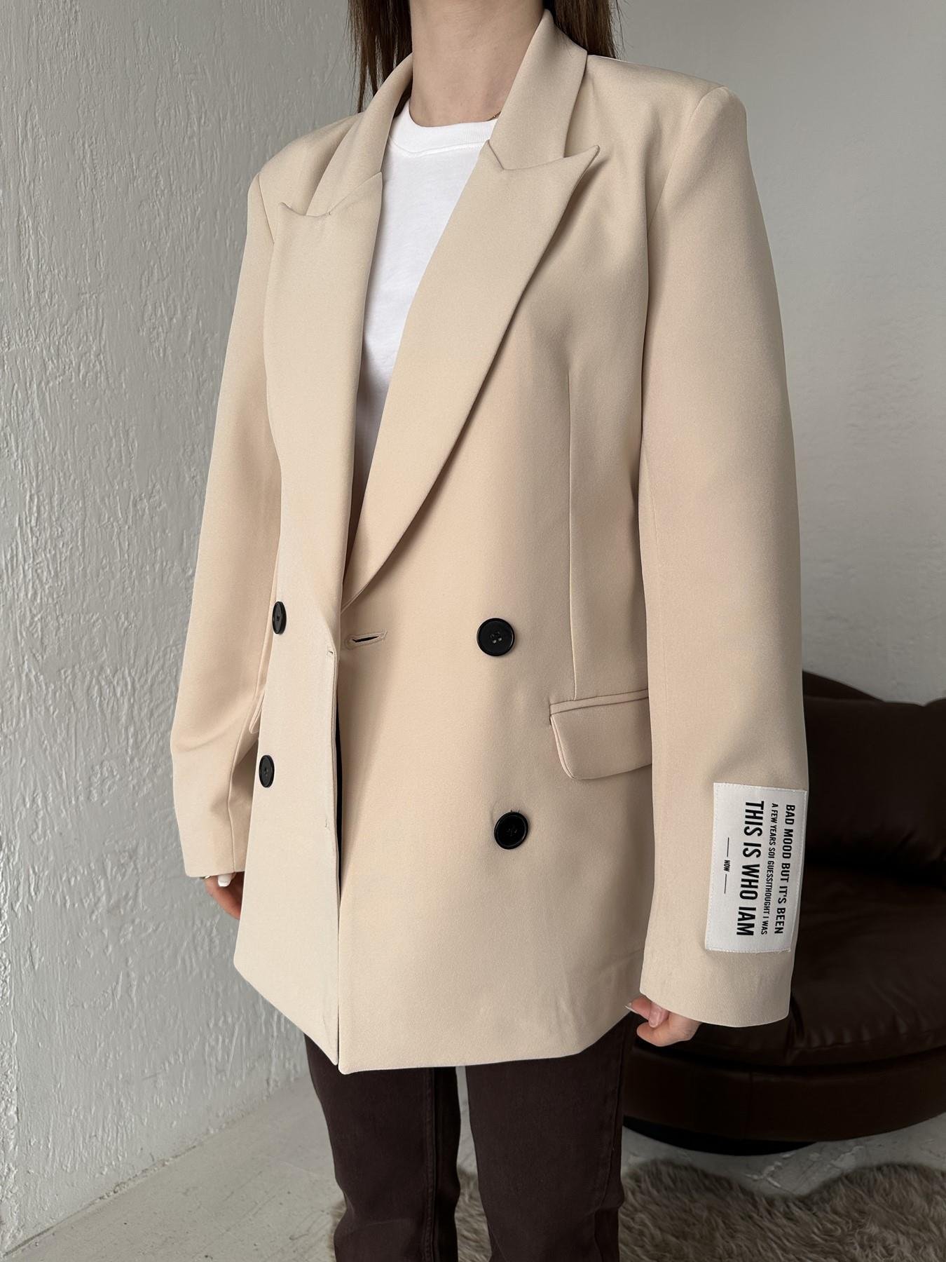 Kolu Bantlı Basic Ceket TAŞ