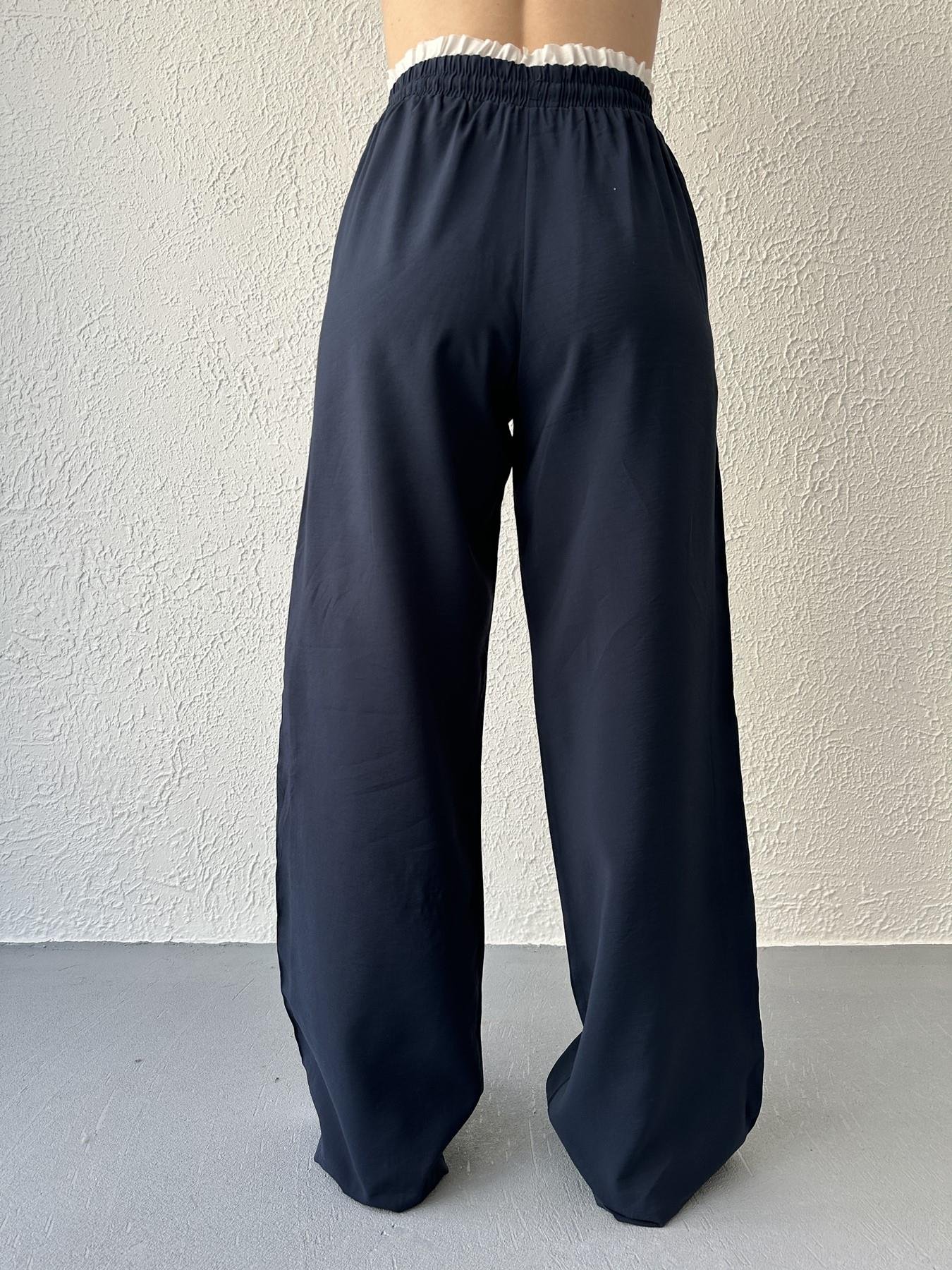 Kordon Detay Pantolon Lacivert