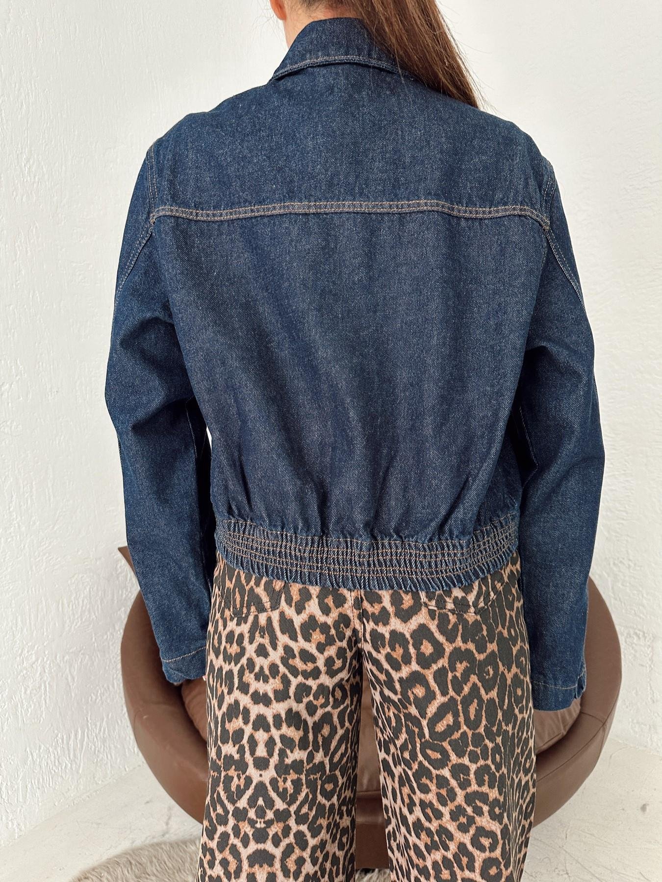 Körük Cepli Fermuarlı Jean Ceket LACİVERT