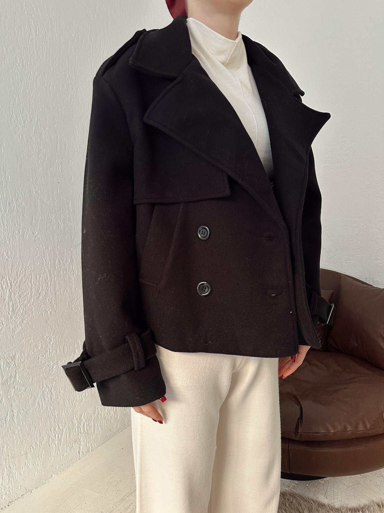 Kruvaze Kışa Kaşe Mont SİYAH