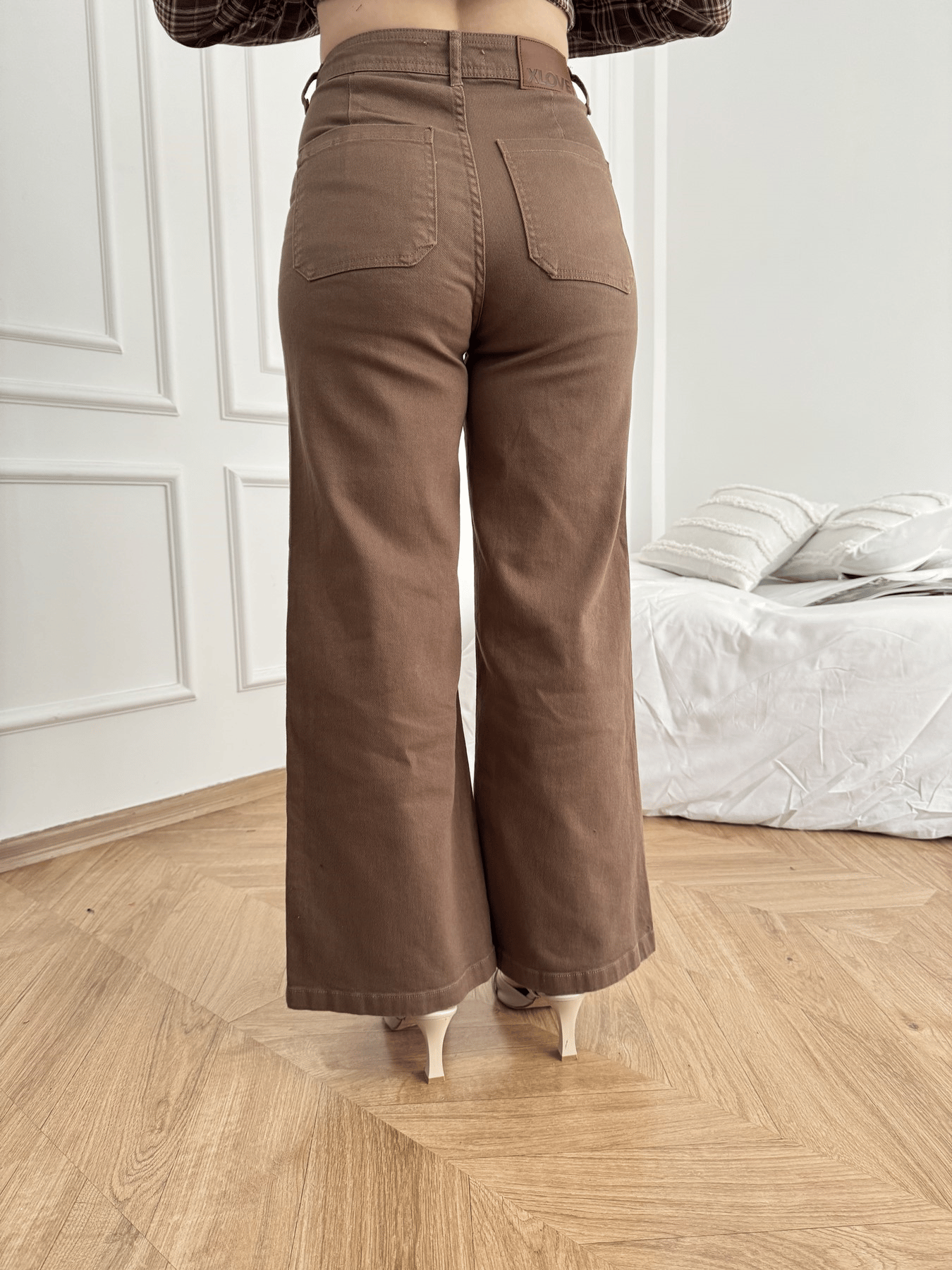 Küçük Cep Detay Bol Pantolon 72 vizon